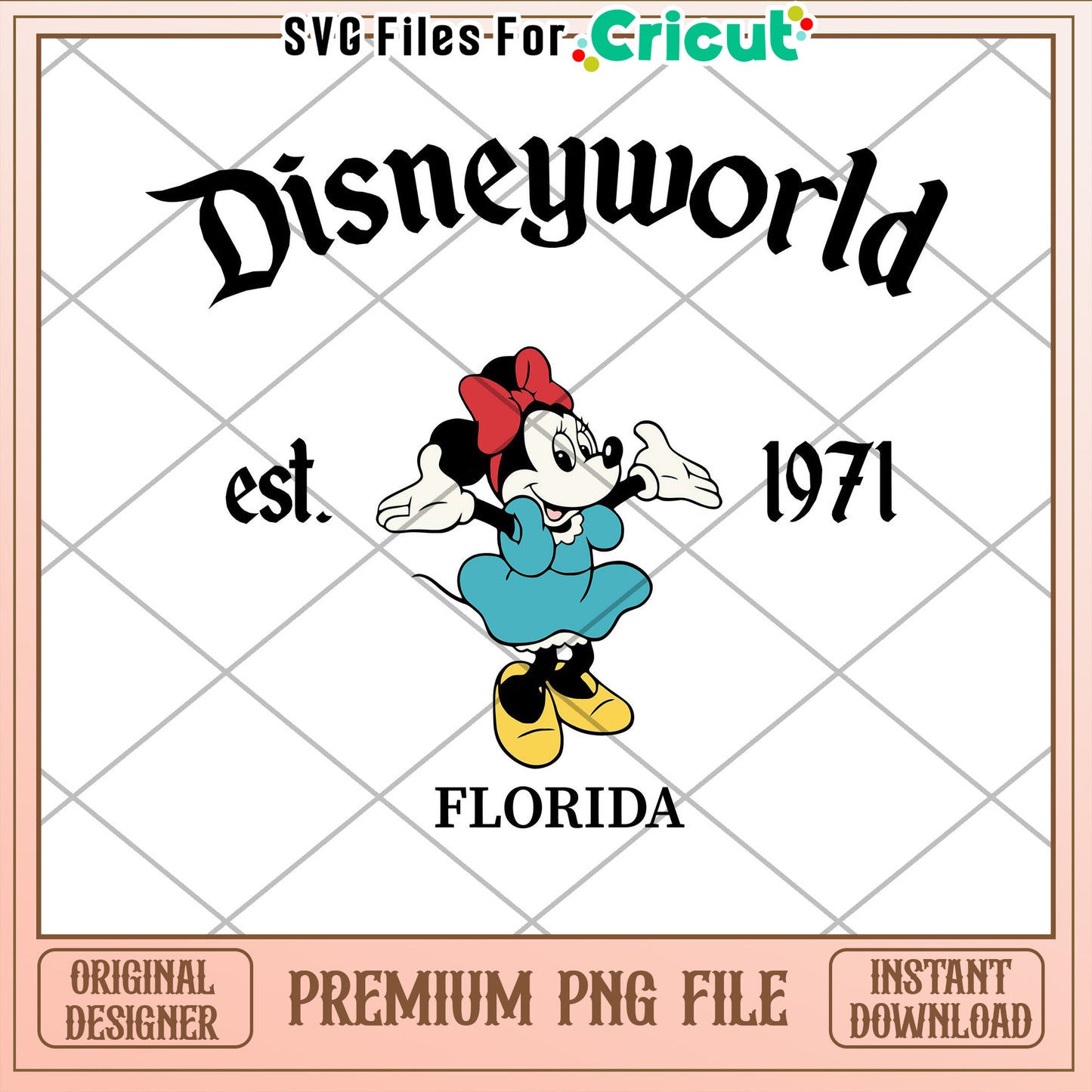 Minnie Mouse Disney World PNG 1971