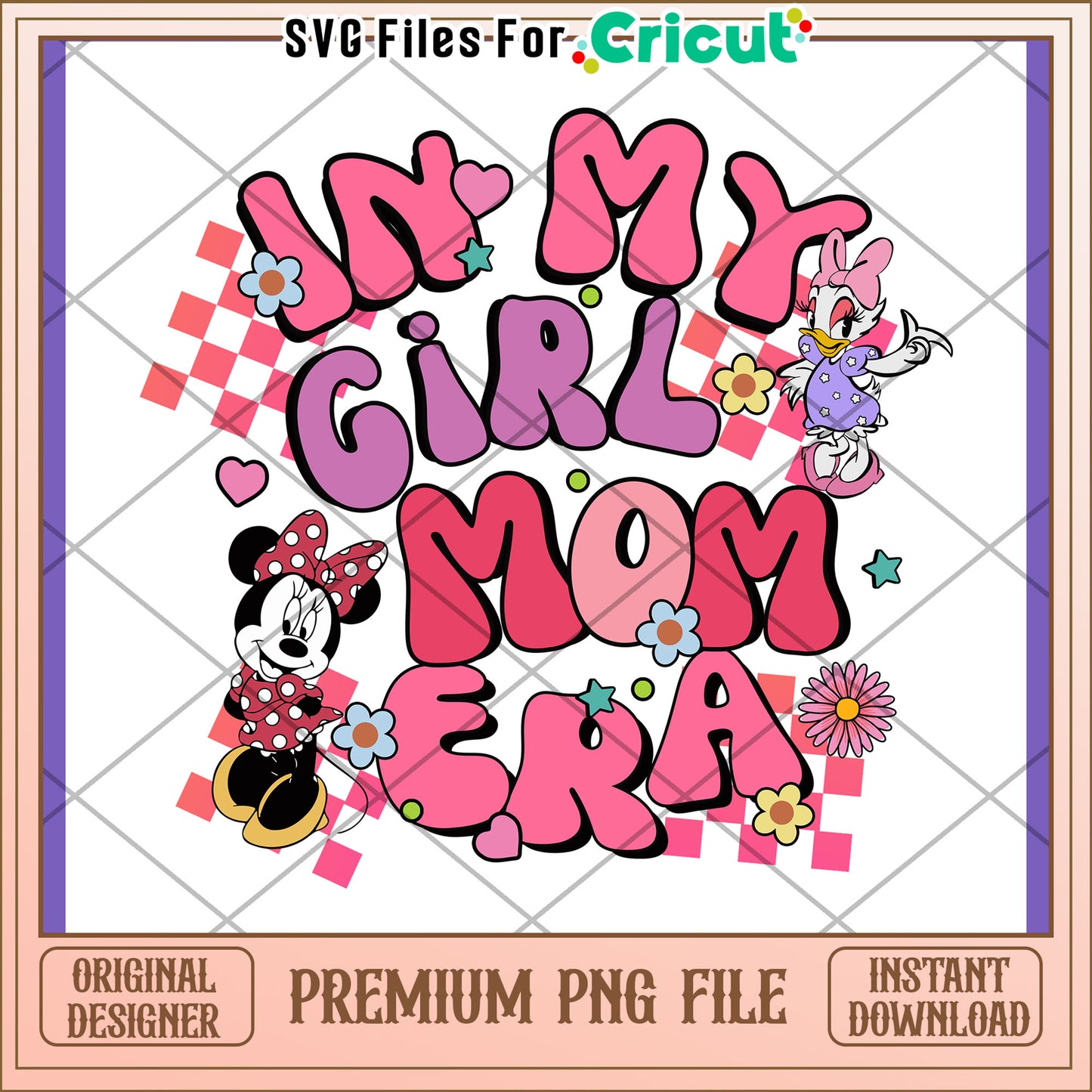 Minnie Mouse Girl Mom Era PNG