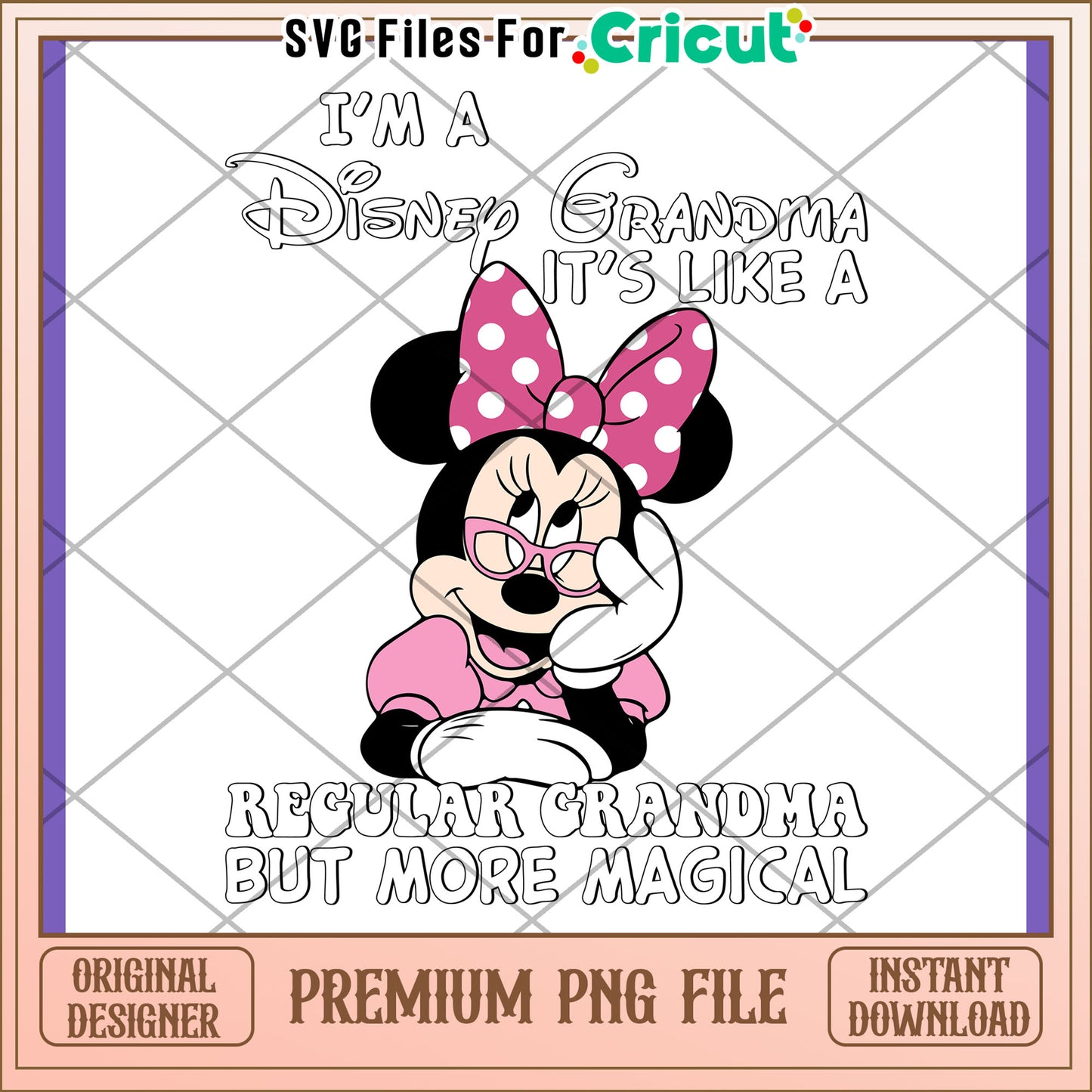 Minnie Mouse Grandma PNG Magical Grandma Design