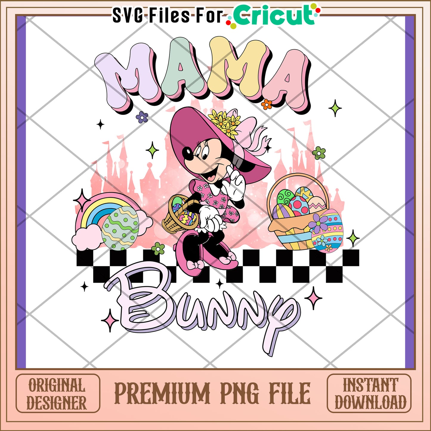 Minnie Mouse Mama Bunny Easter PNG