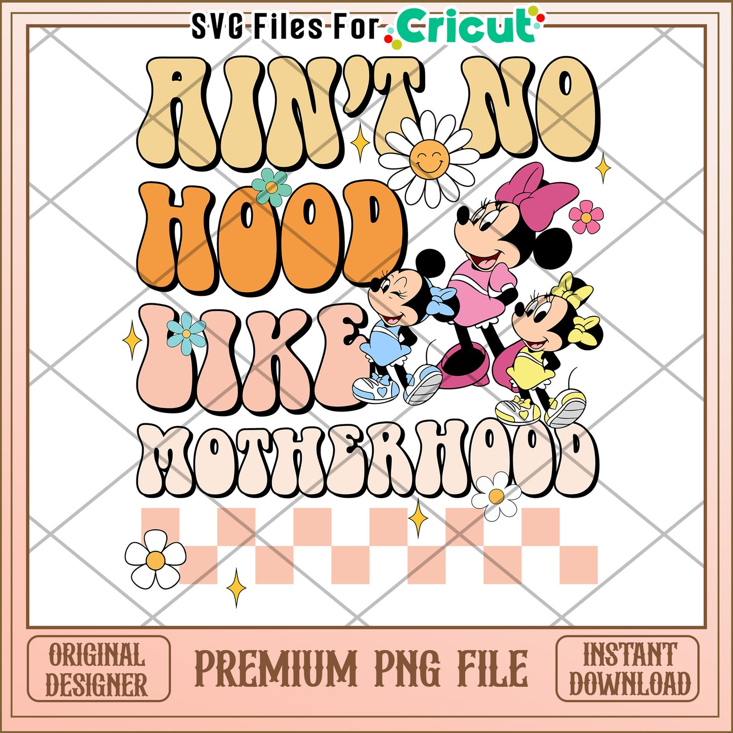 Minnie Mouse Retro Motherhood PNG