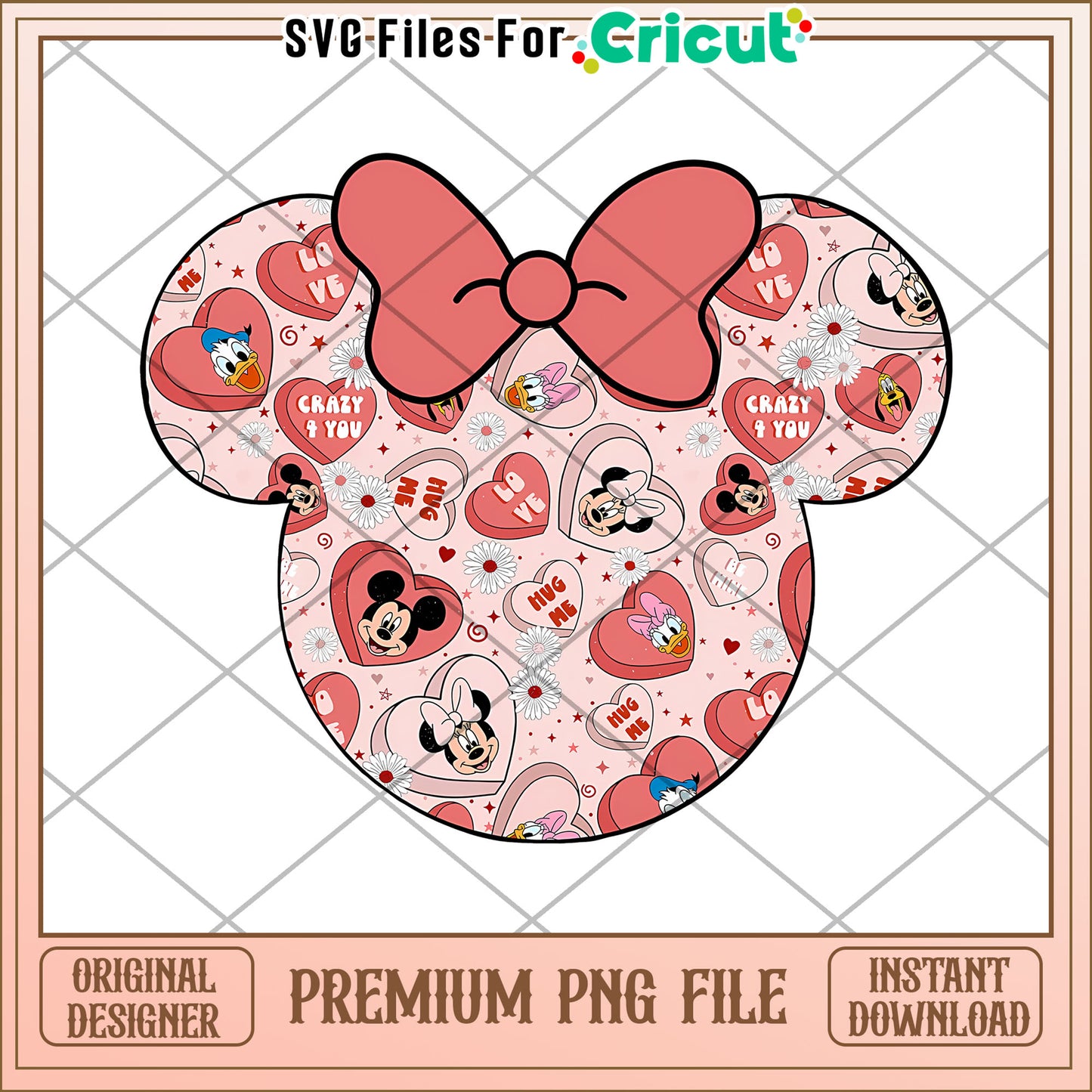 Minnie Mouse Valentines PNG Design