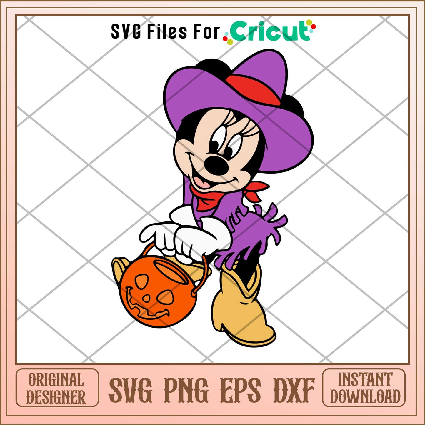 Minnie Mouse pumpkin svg, Disney characters svg, Digital Download