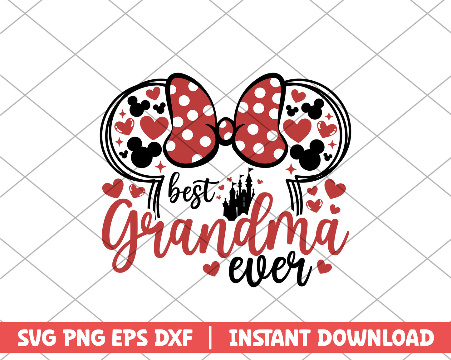 Minnie best grandma ever mothers day svg
