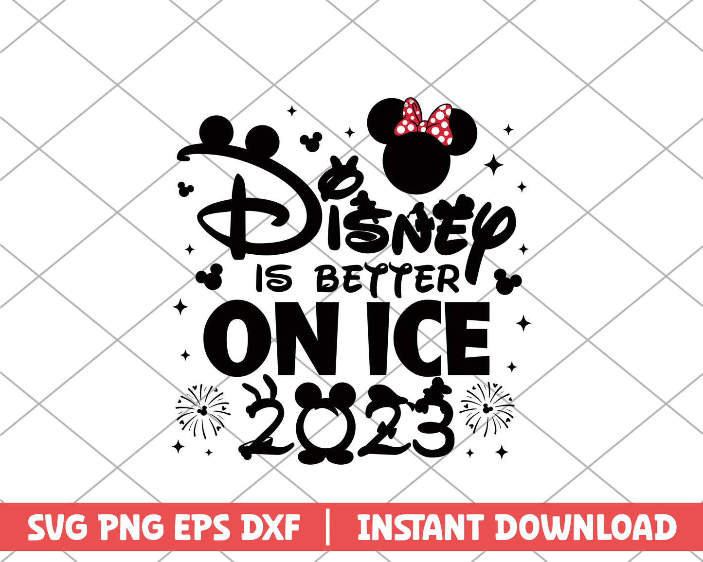 Minnie disney is better on ice 2023 disney svg