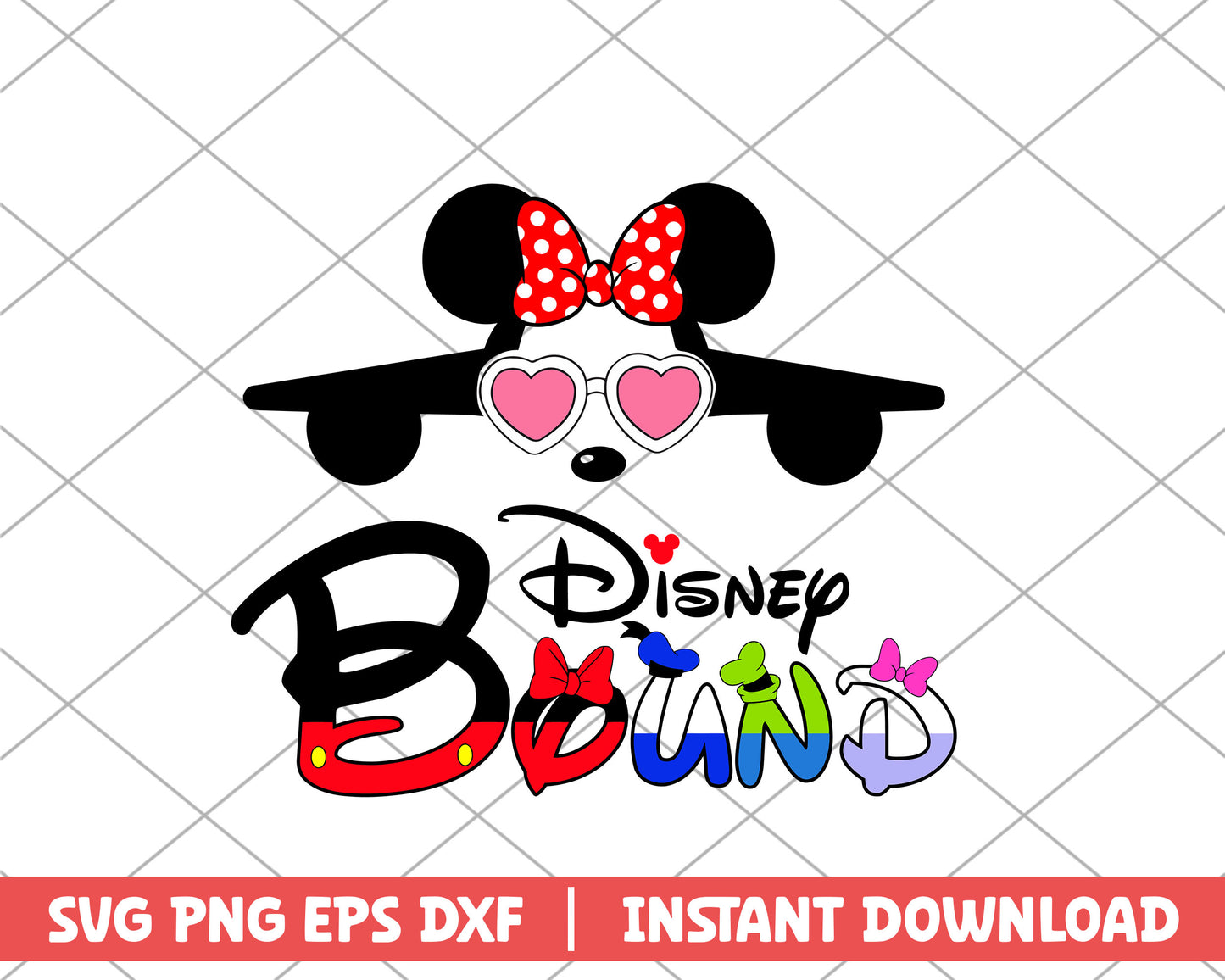 Minnie glasses disney bound disney svg