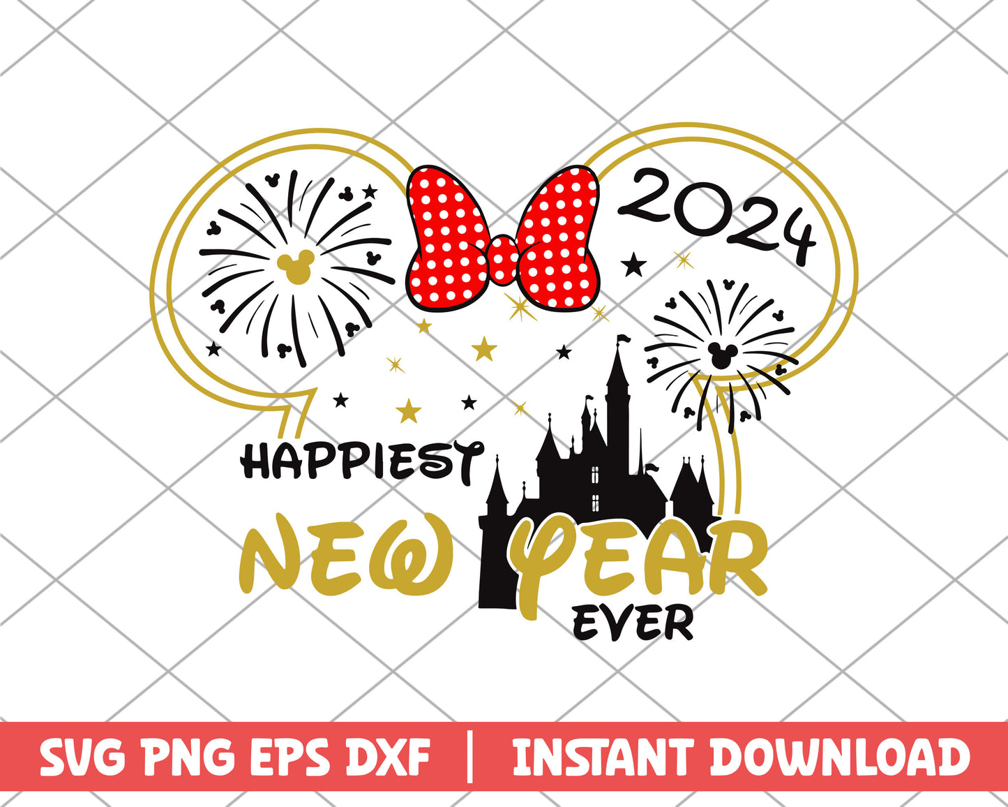Minnie happy new year ever svg