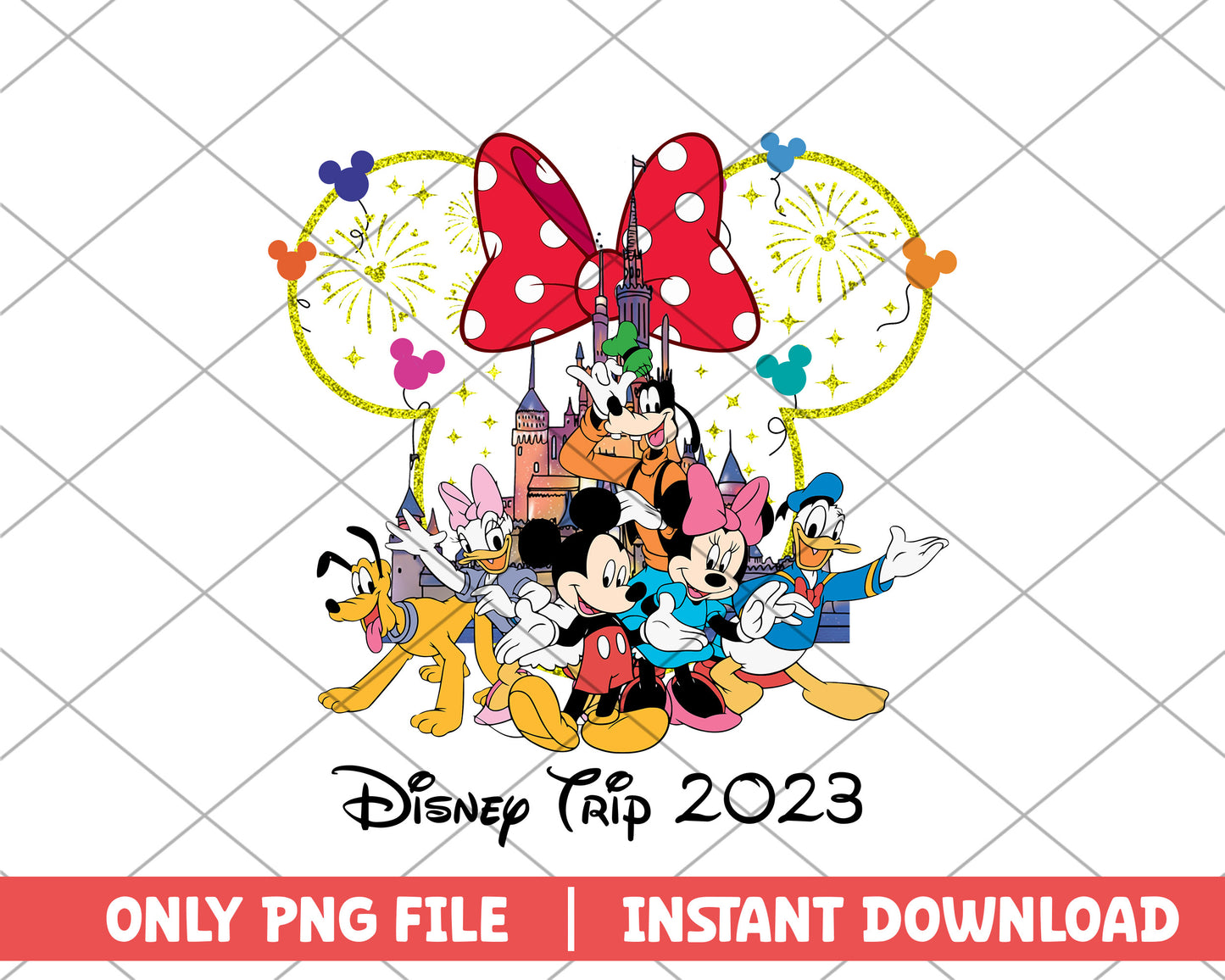 Minnie head friends disney trip 2023 disney png
