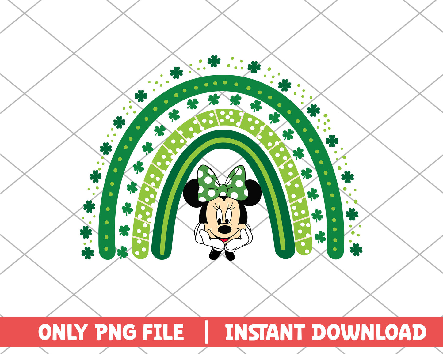 Minnie mouse patrick day disney png