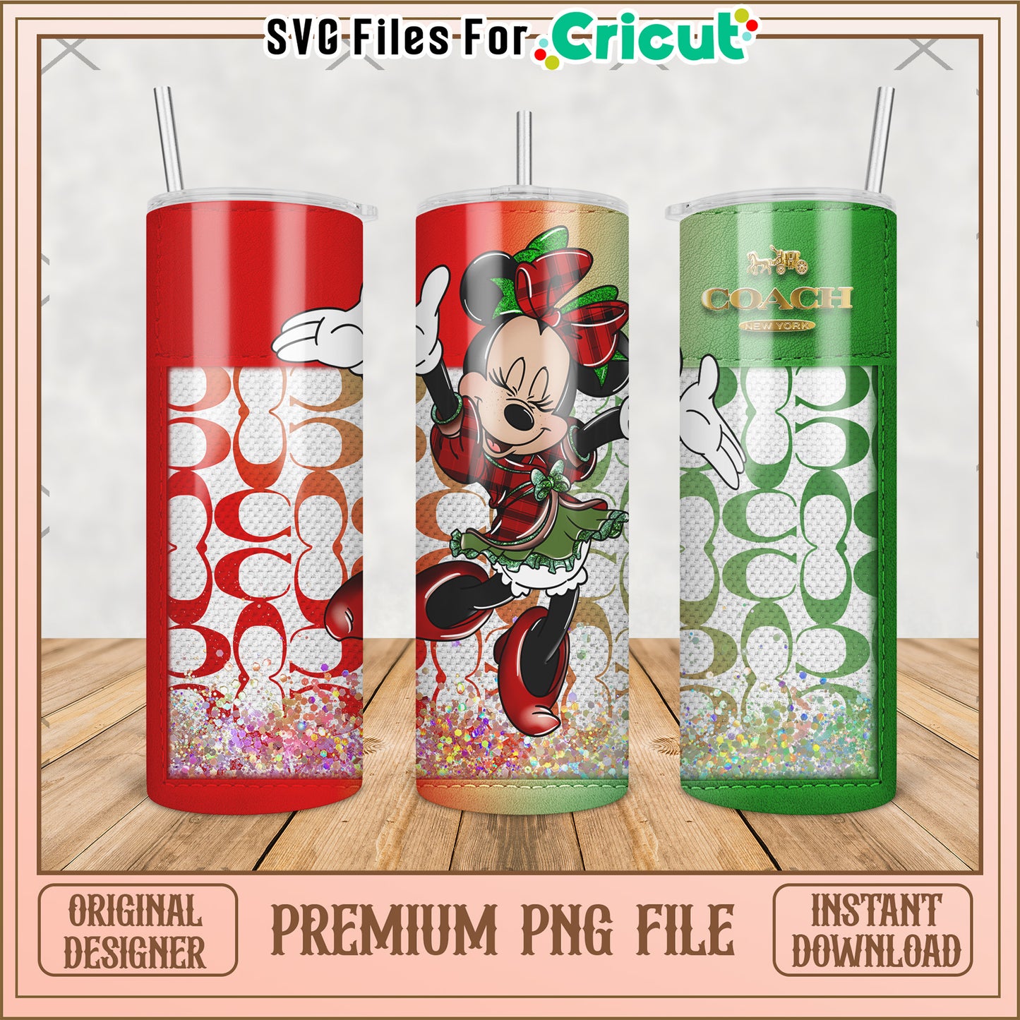 Minnie mouse red and green tumbler png, grinch live action png, christmas grinch png