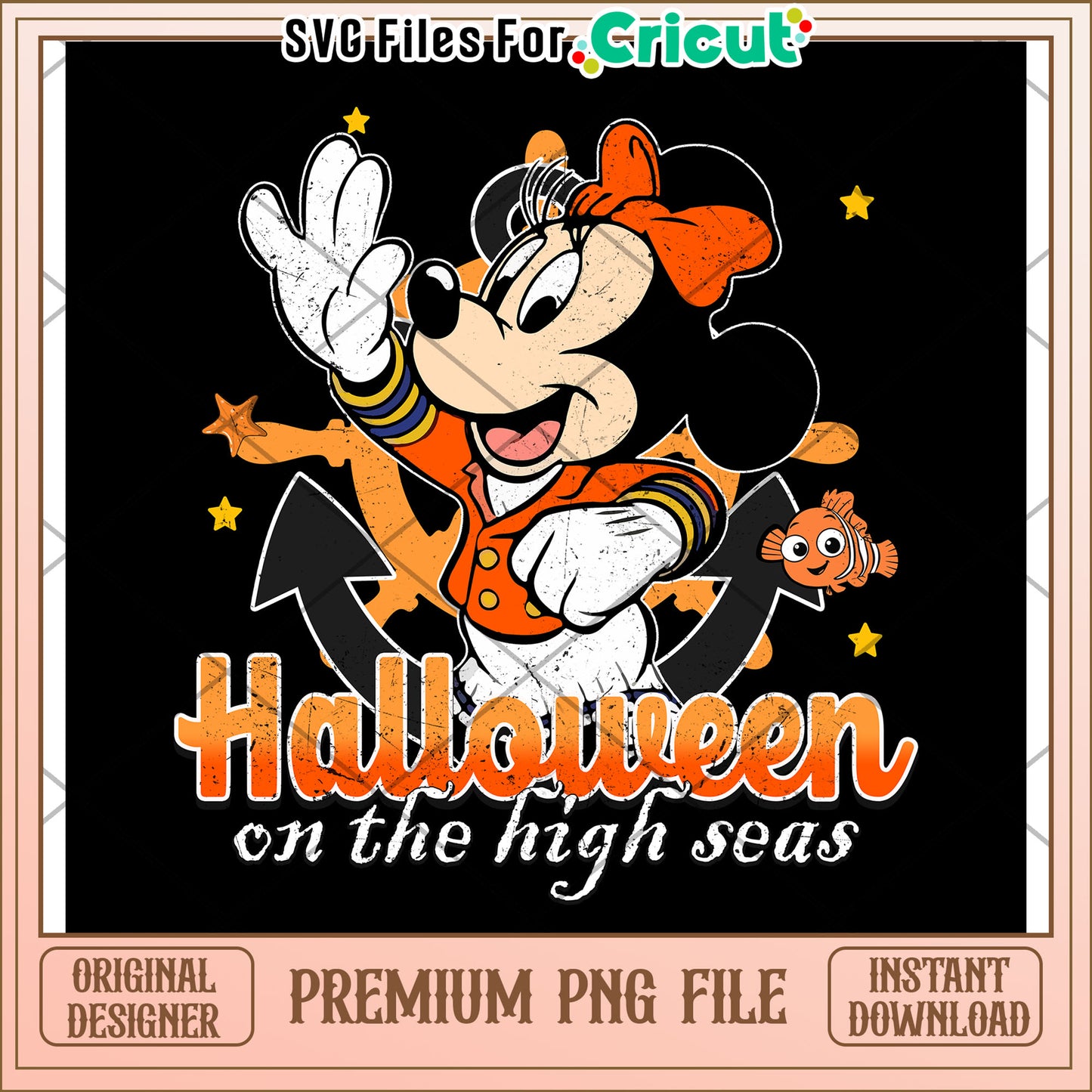 Minnie on the hight street png, hallow png, halloween wallpaper png