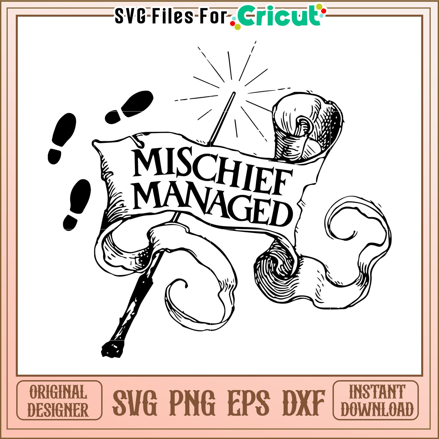 Mischief Managed SVG Design