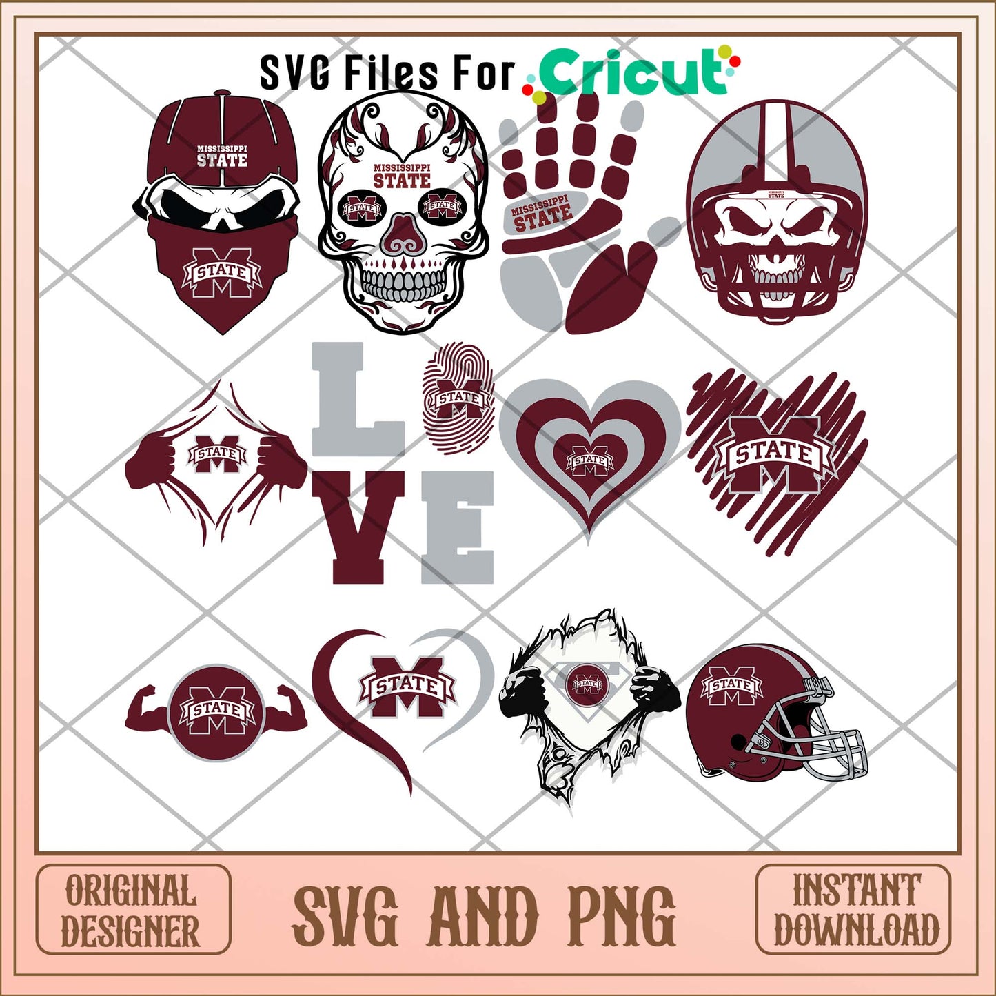 Mississippi State love svg, Mississippi State svg bundle, NCAA svg
