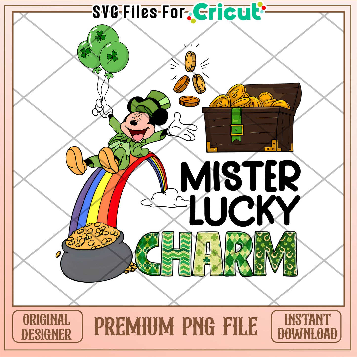 Mister Lucky Charm PNG for Cricut Crafts and Decor