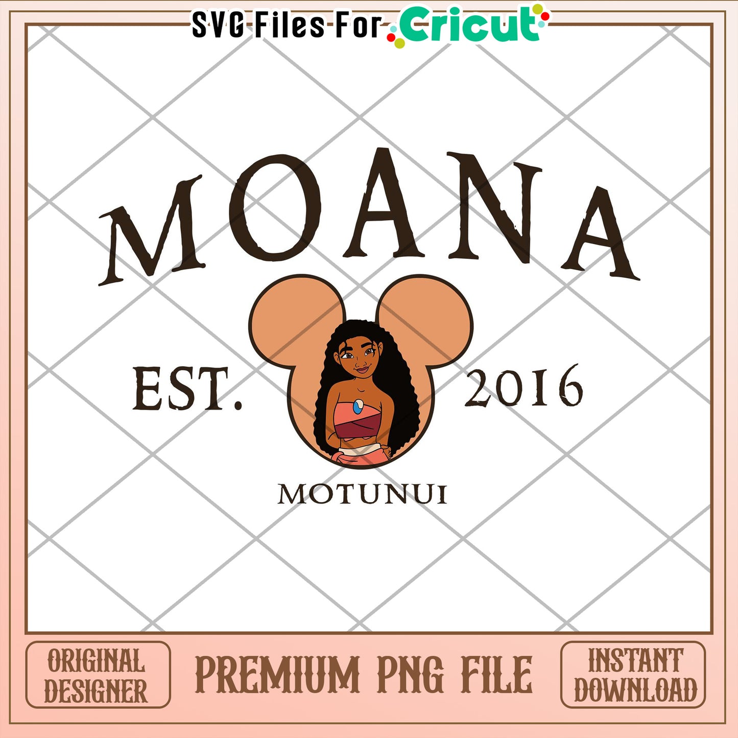 Moana PNG Cricut Design 2016