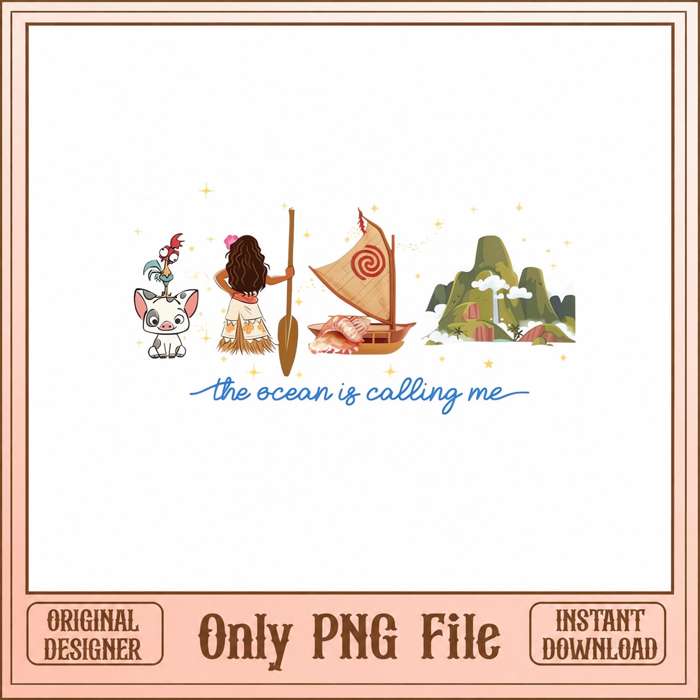 Moana SVG Bundle, Disney Princess SVG, Ocean Calling PNG