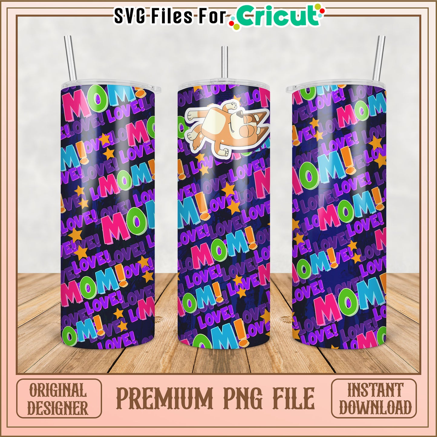 Mom Tumbler PNG Design Download