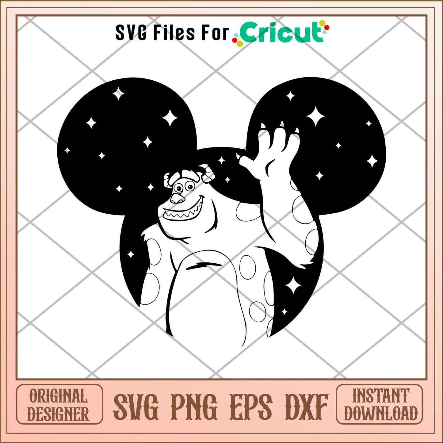 Monsters Inc Disney Mickey head svg, monsters inc svg, Digital dowload