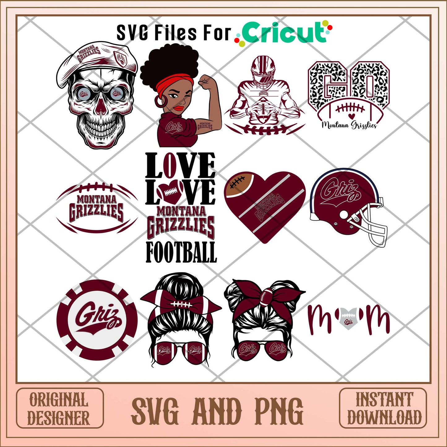 Montana Grizzlies mom svg, Montana Grizzlies svg bundle, NCAA svg