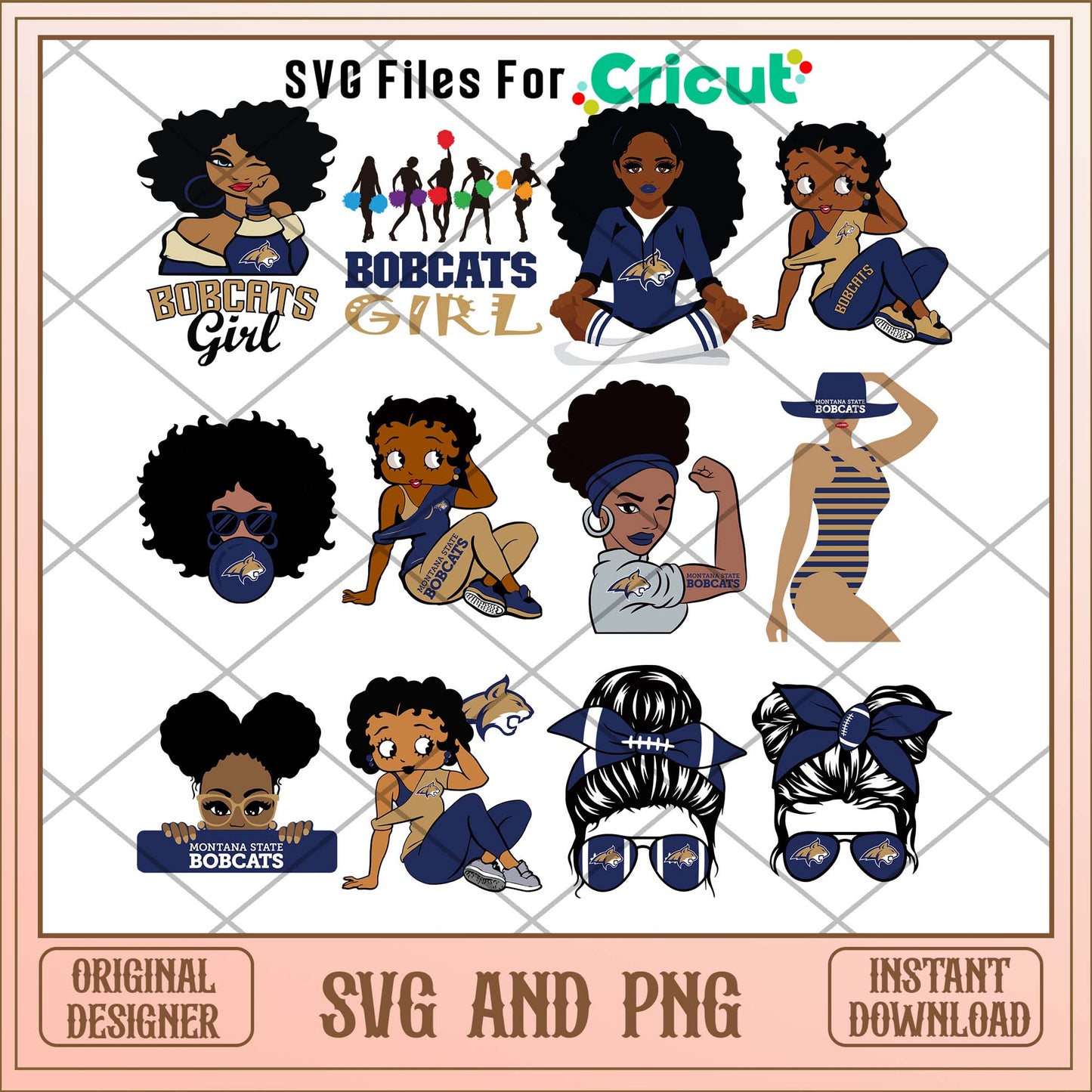 Montana State Bobcats girl svg, Montana State Bobcats svg bundle, NCAA svg