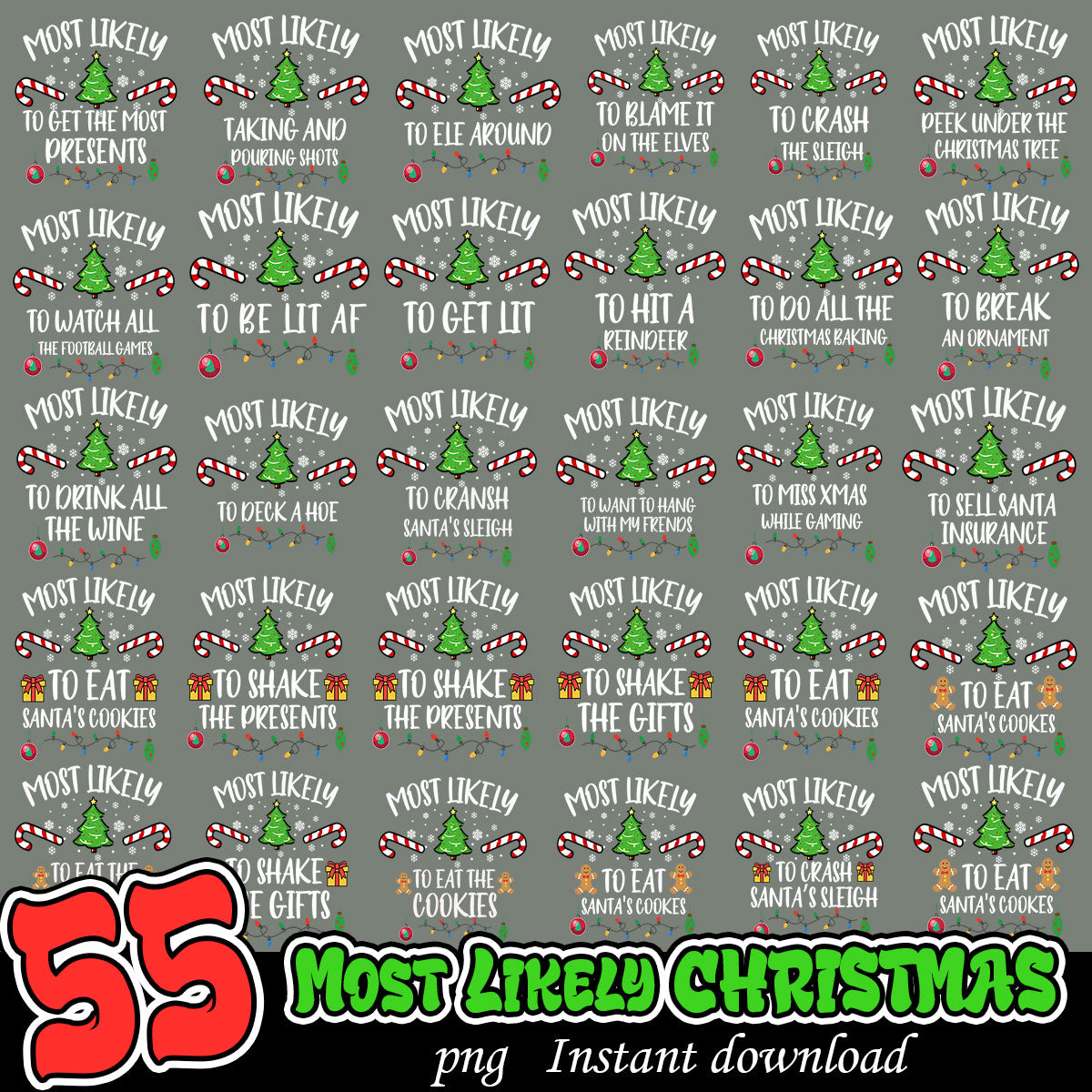 Most likely Christmas bundle png, Christmas png bundle