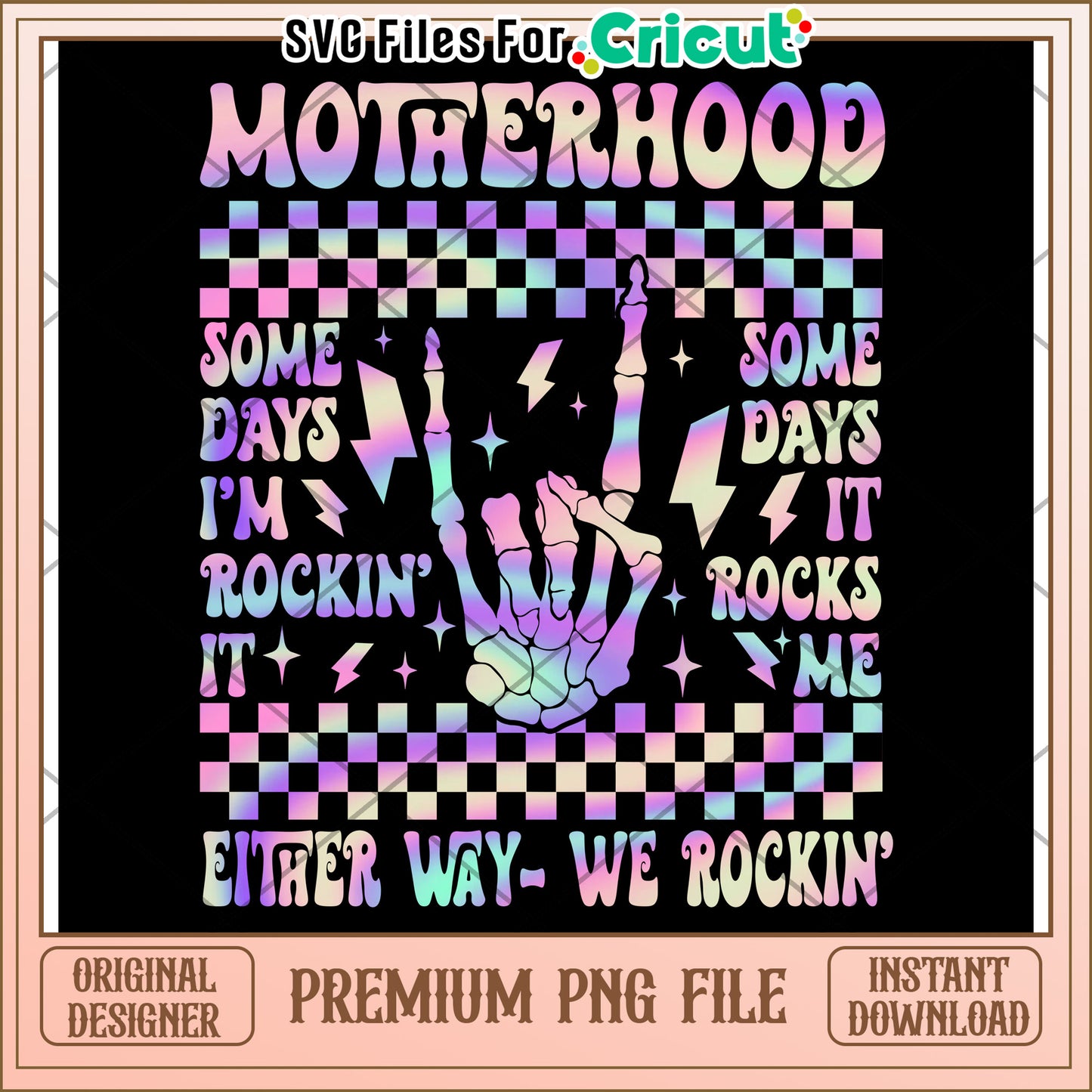 Motherhood Rockin PNG Design