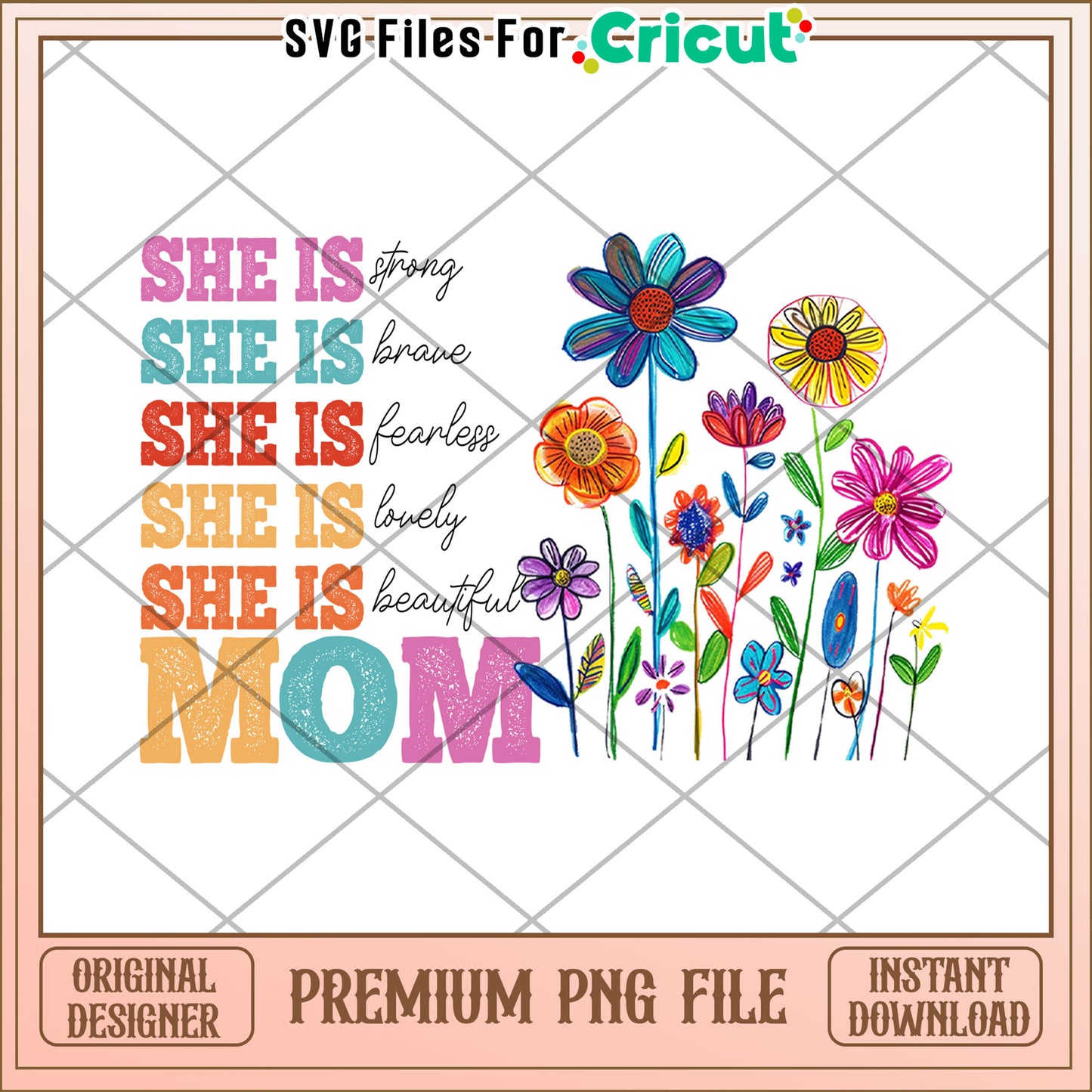 Mothers Day PNG Floral Mom Design