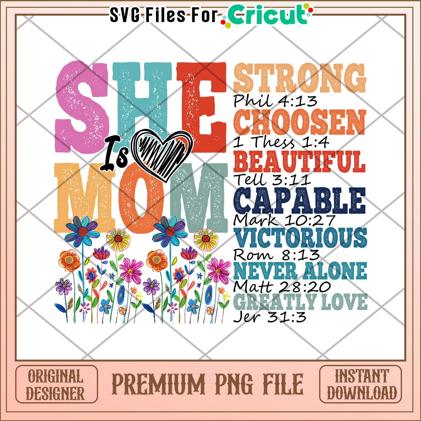 Mothers Day PNG She Is Mom Bible Verse
