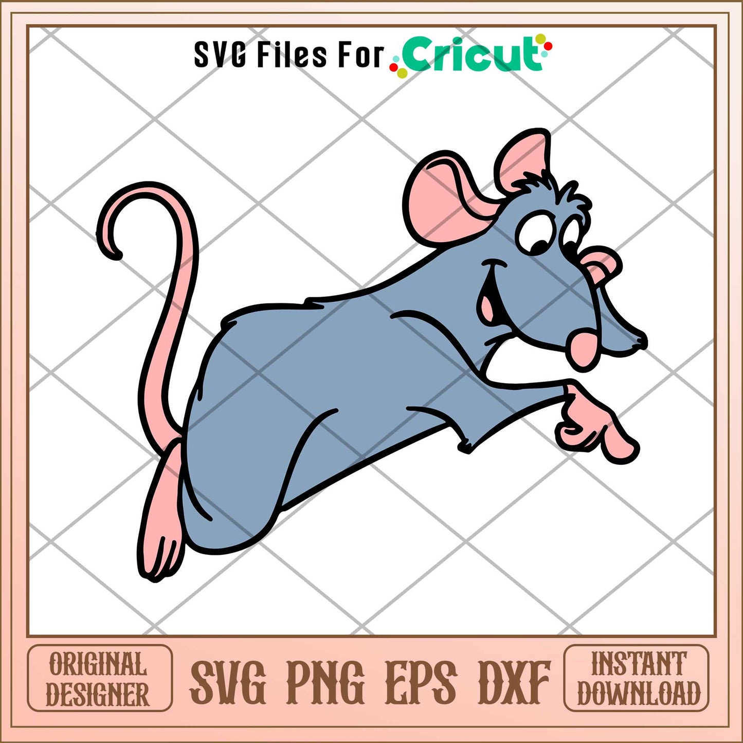 Mouse Remy cute svg, Ratatouille svg, digital dowload