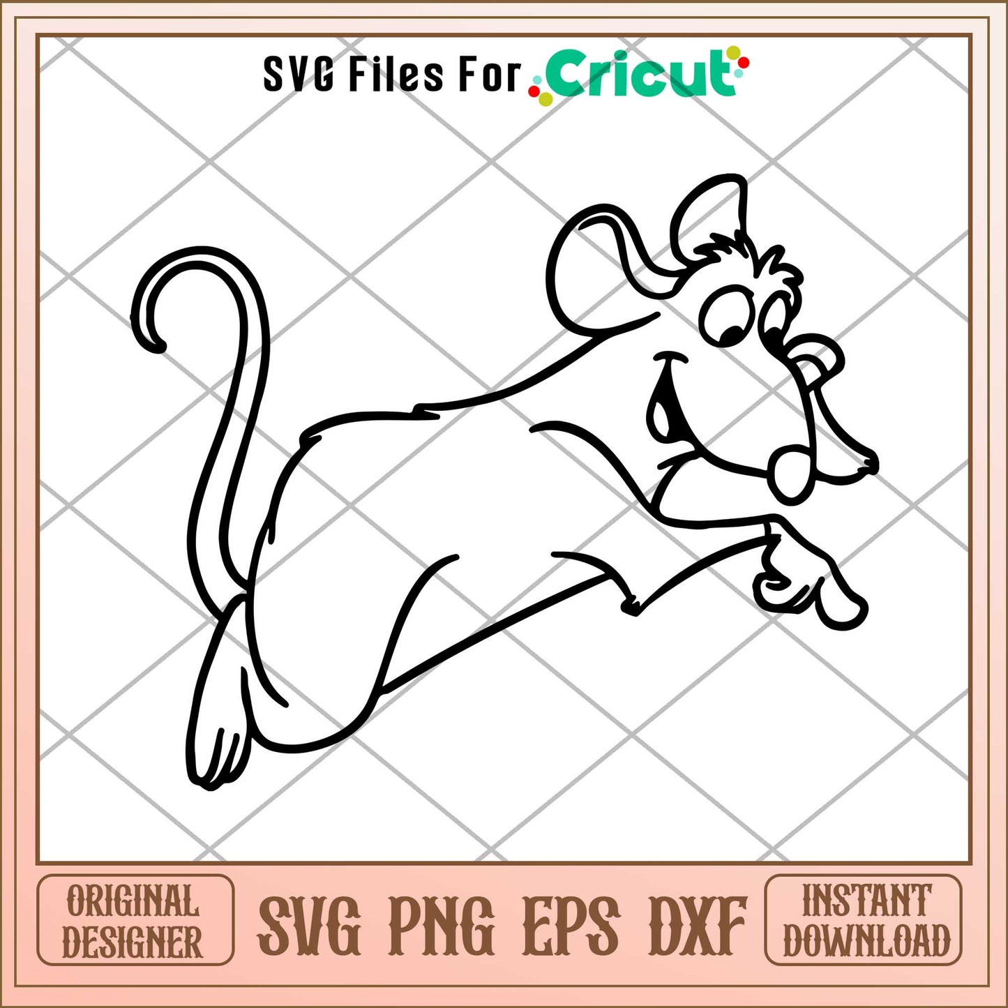 Mouse and Rat coloring svg, Ratatouille svg, digital dowload