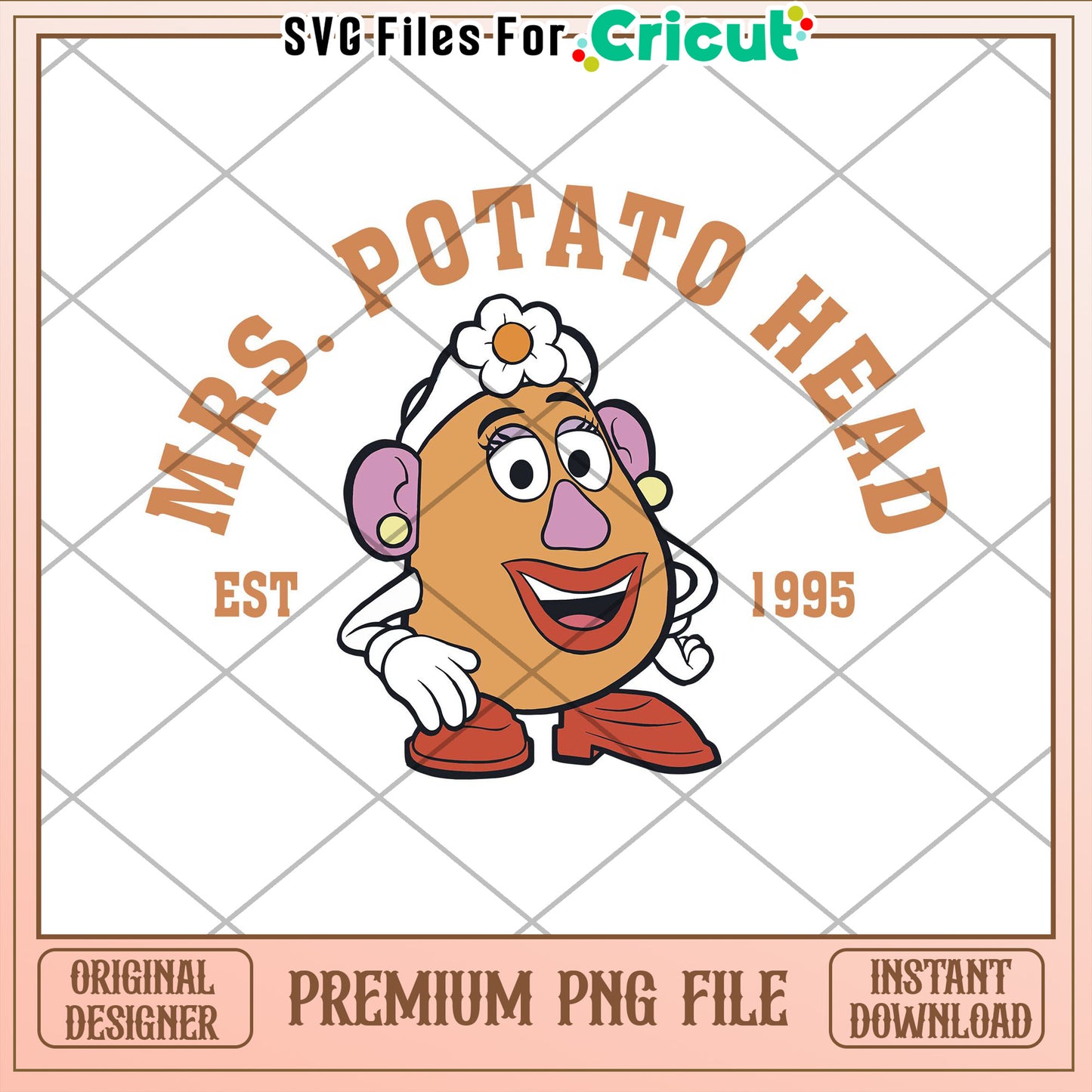 Mrs Potato Head PNG Cricut File