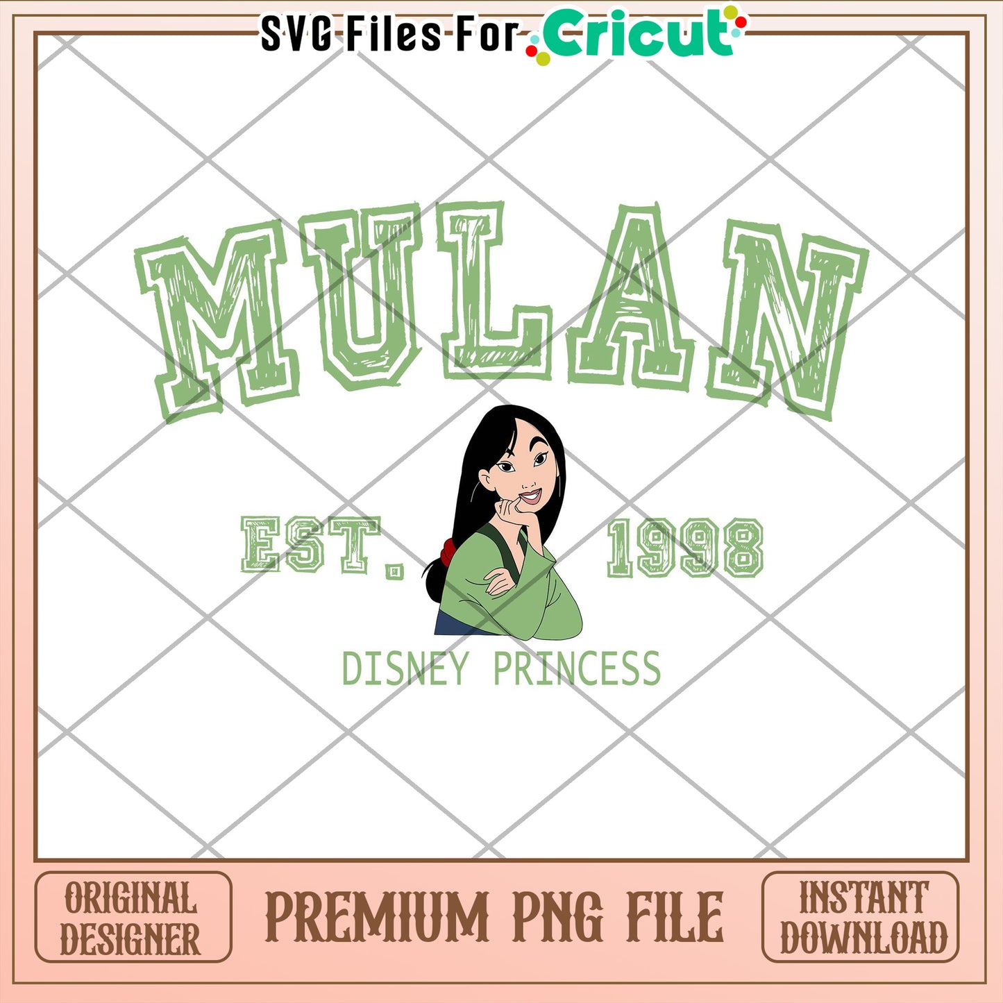 Mulan PNG Disney Princess Design 1998