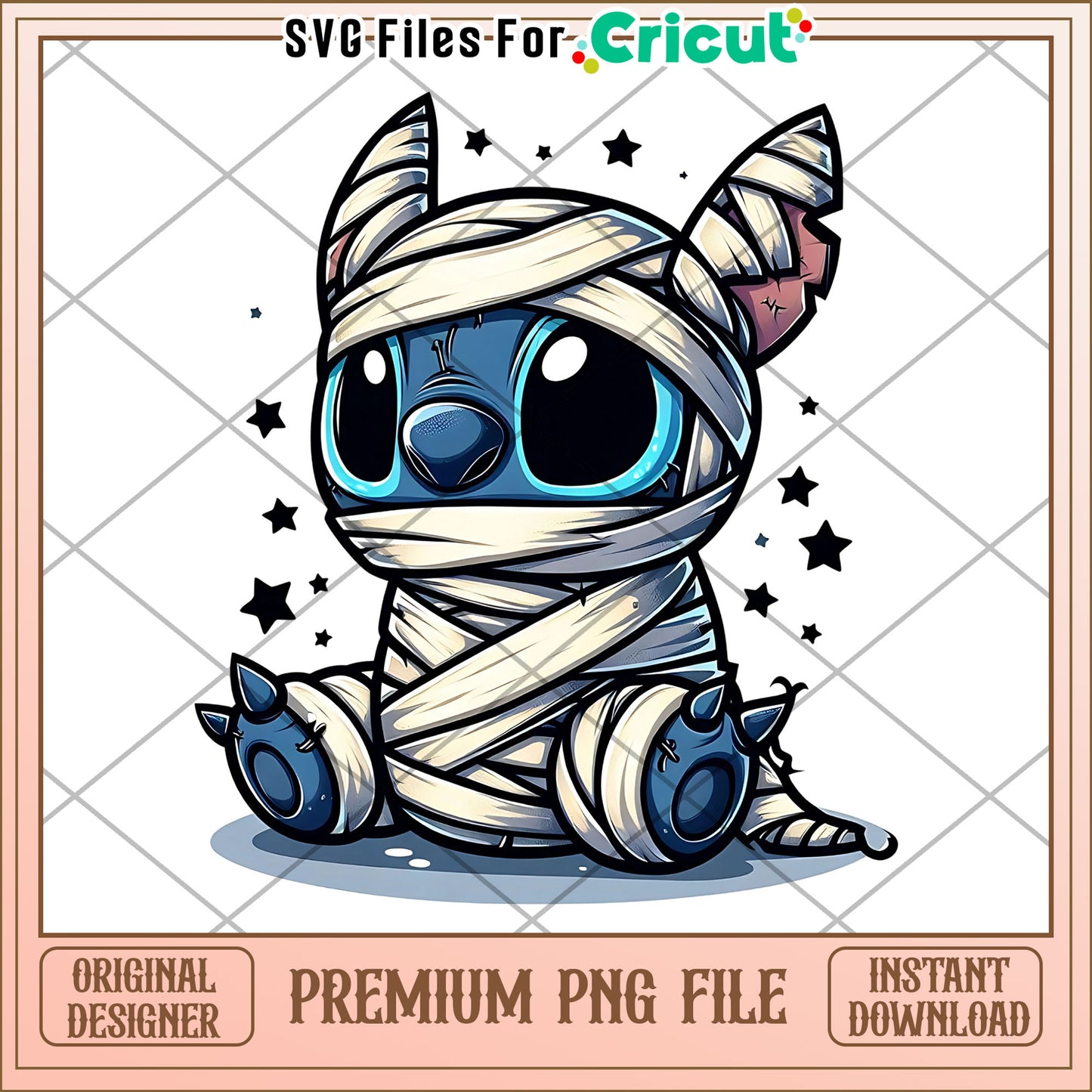Mummy no hand stitch png, halloween cookies png, lilo and stitch png