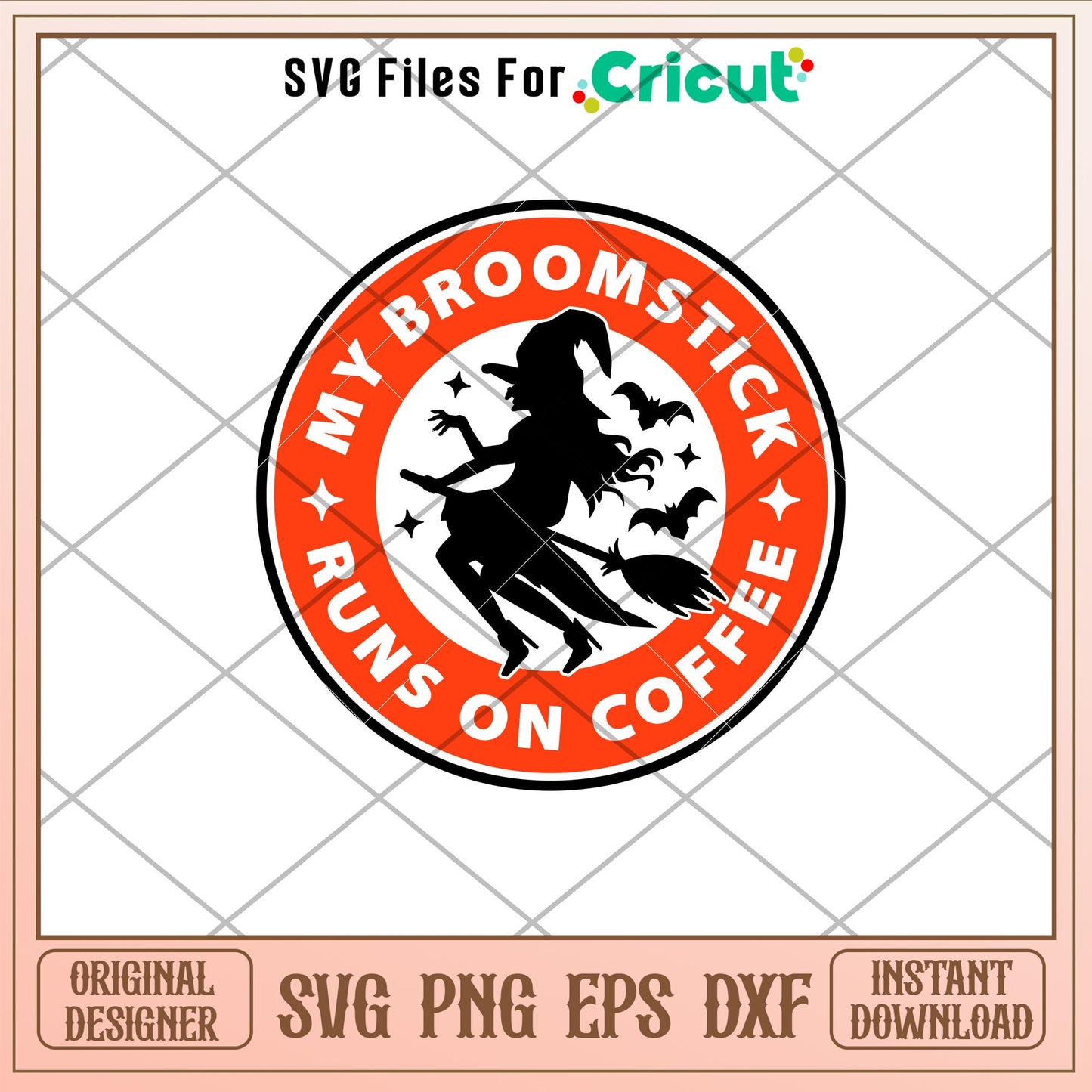 My Broomstick Runs On Coffee, My Broomstick Runs On Coffee Svg