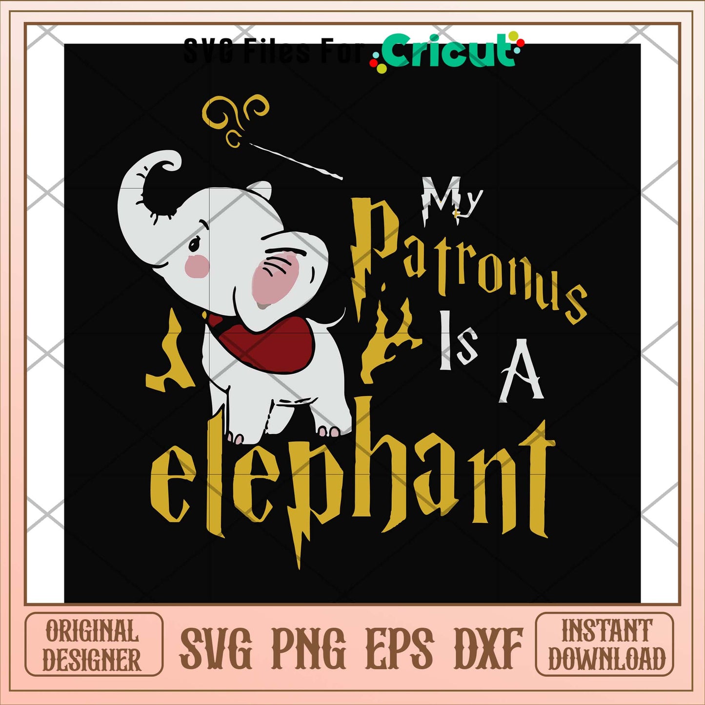 My patronus is a elephant svg, elephant svg, funny svg