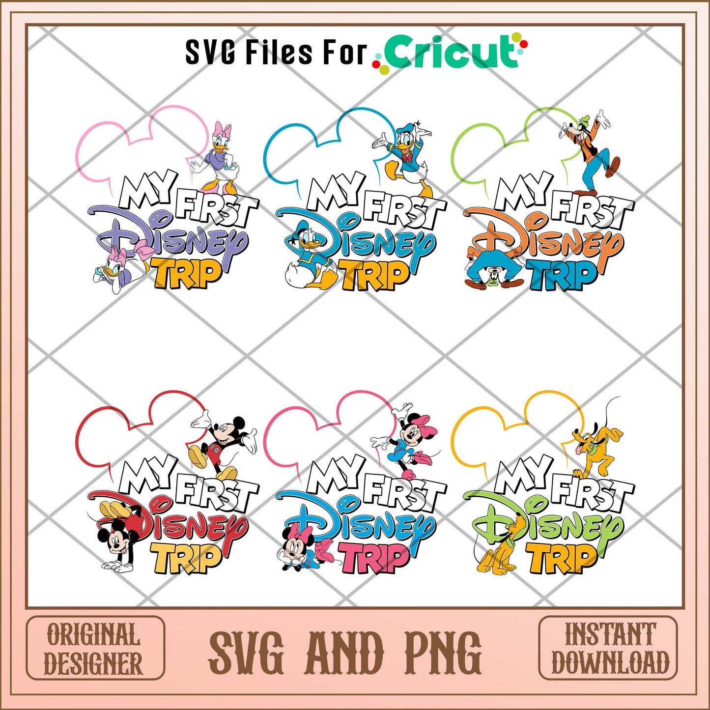 Mickey head My first Disney trip svg bundle