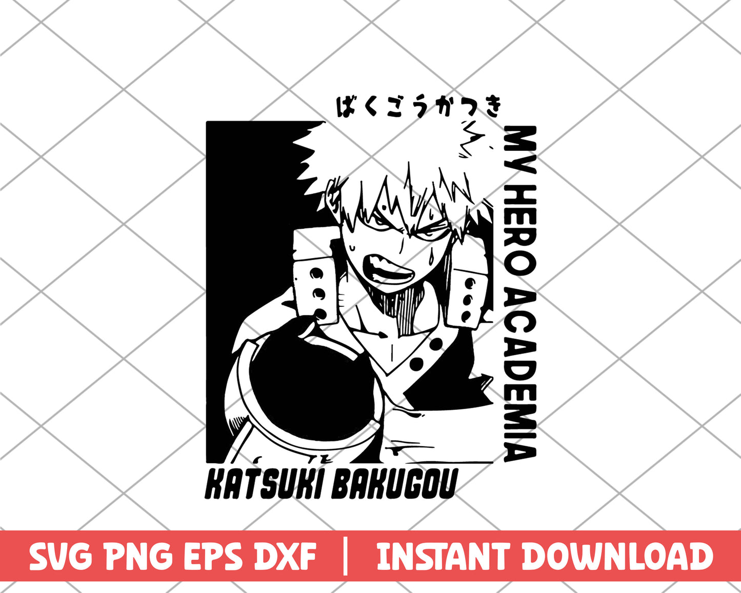 My hero academia katsuki bakugou anime svg
