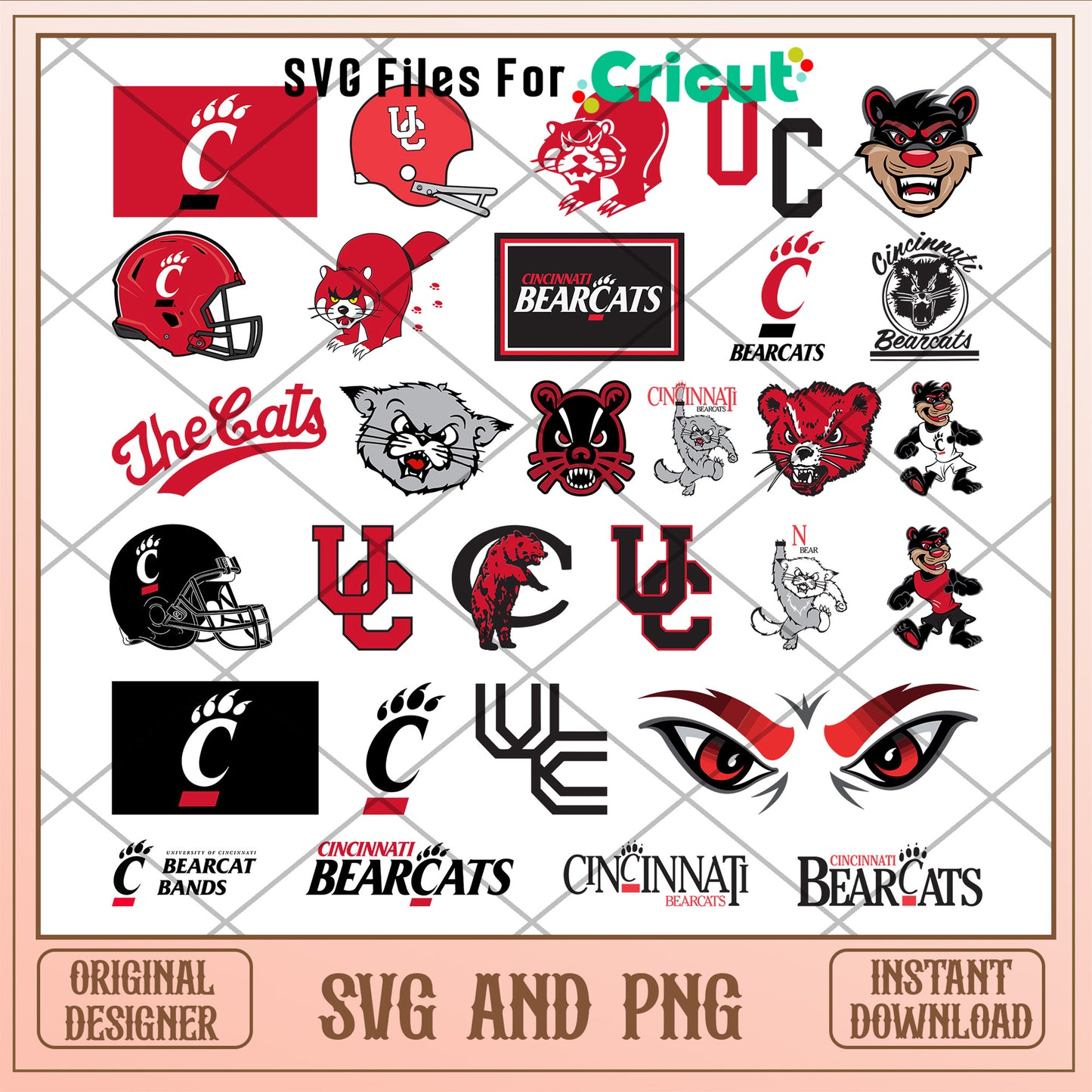 Logo cincinnati bearcats bundle design svg, cincinnati bearcats svg