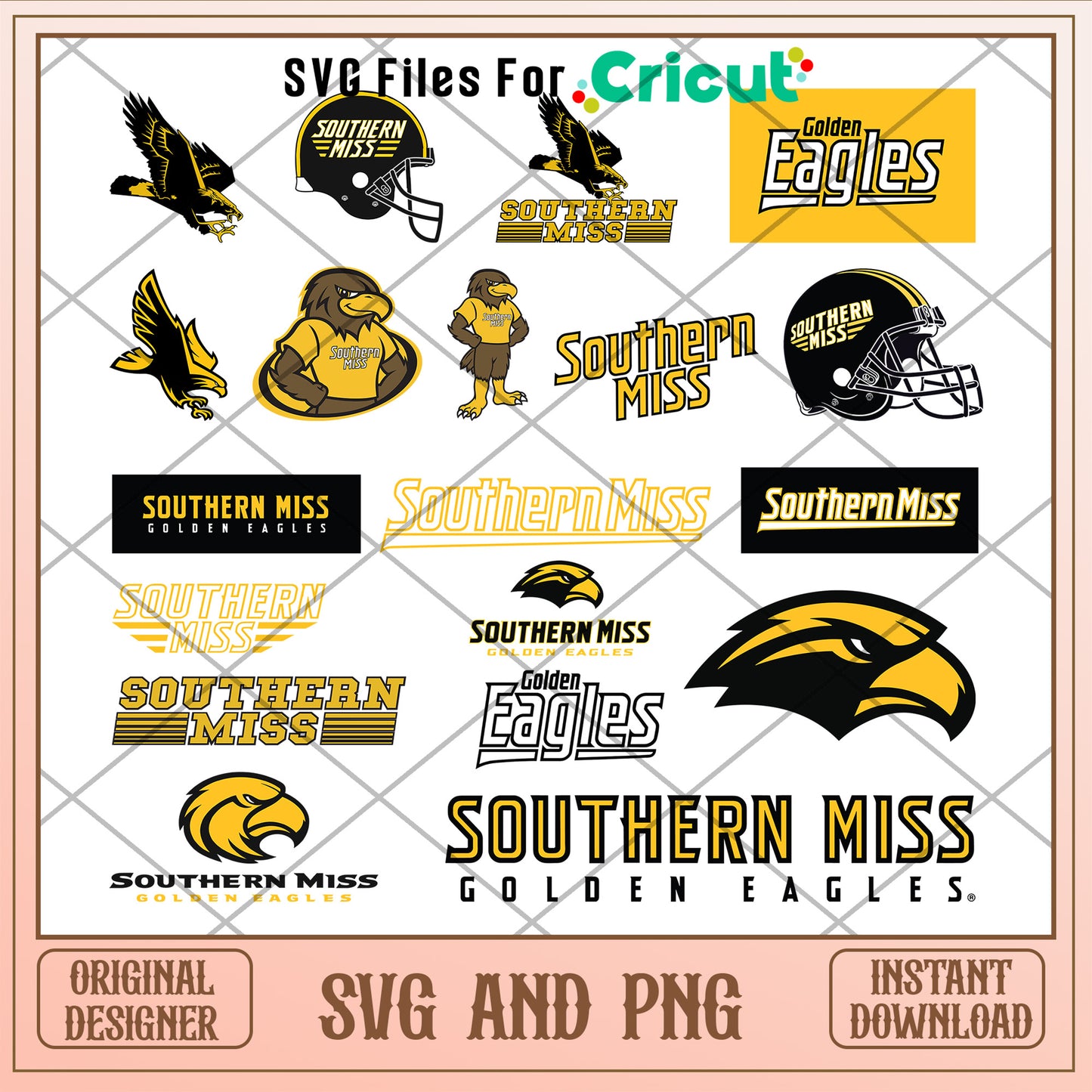 Southern miss bundle design svg, southern miss football svg