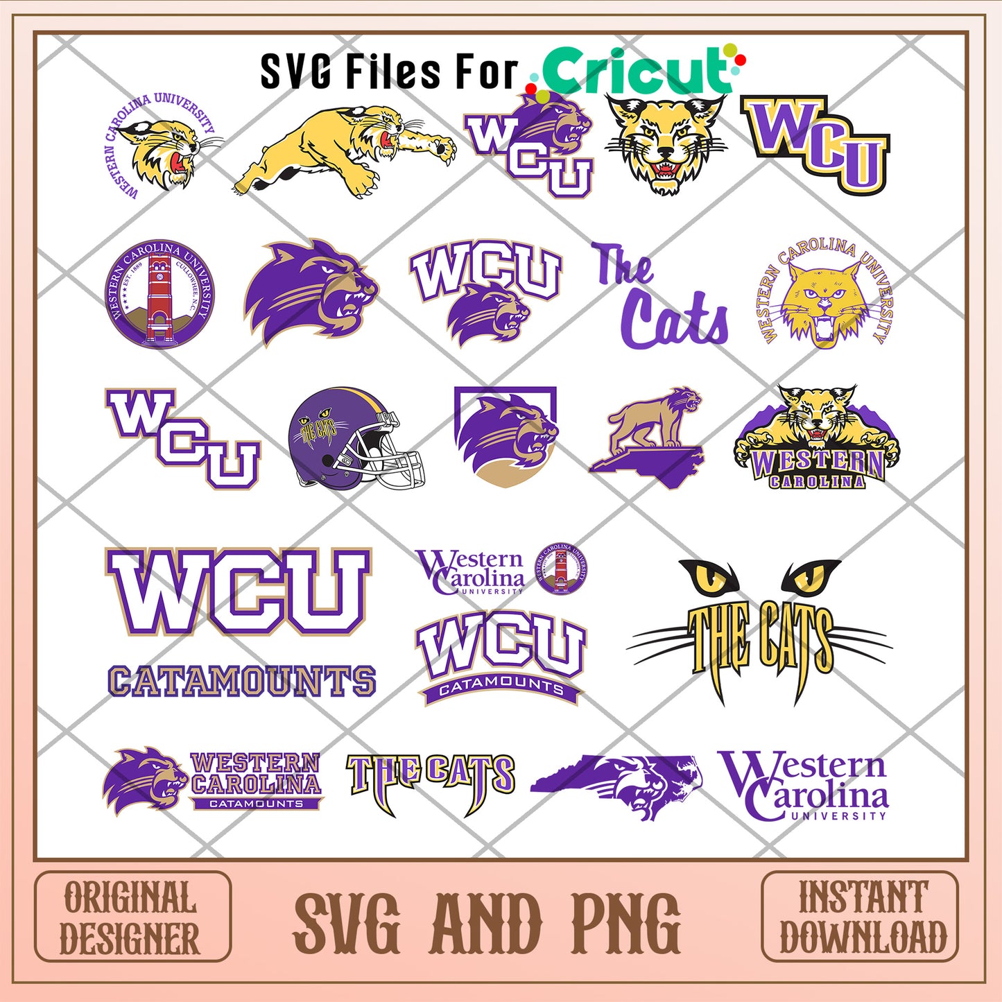 Western carolina catamounts bundle design svg, western carolina catamounts svg