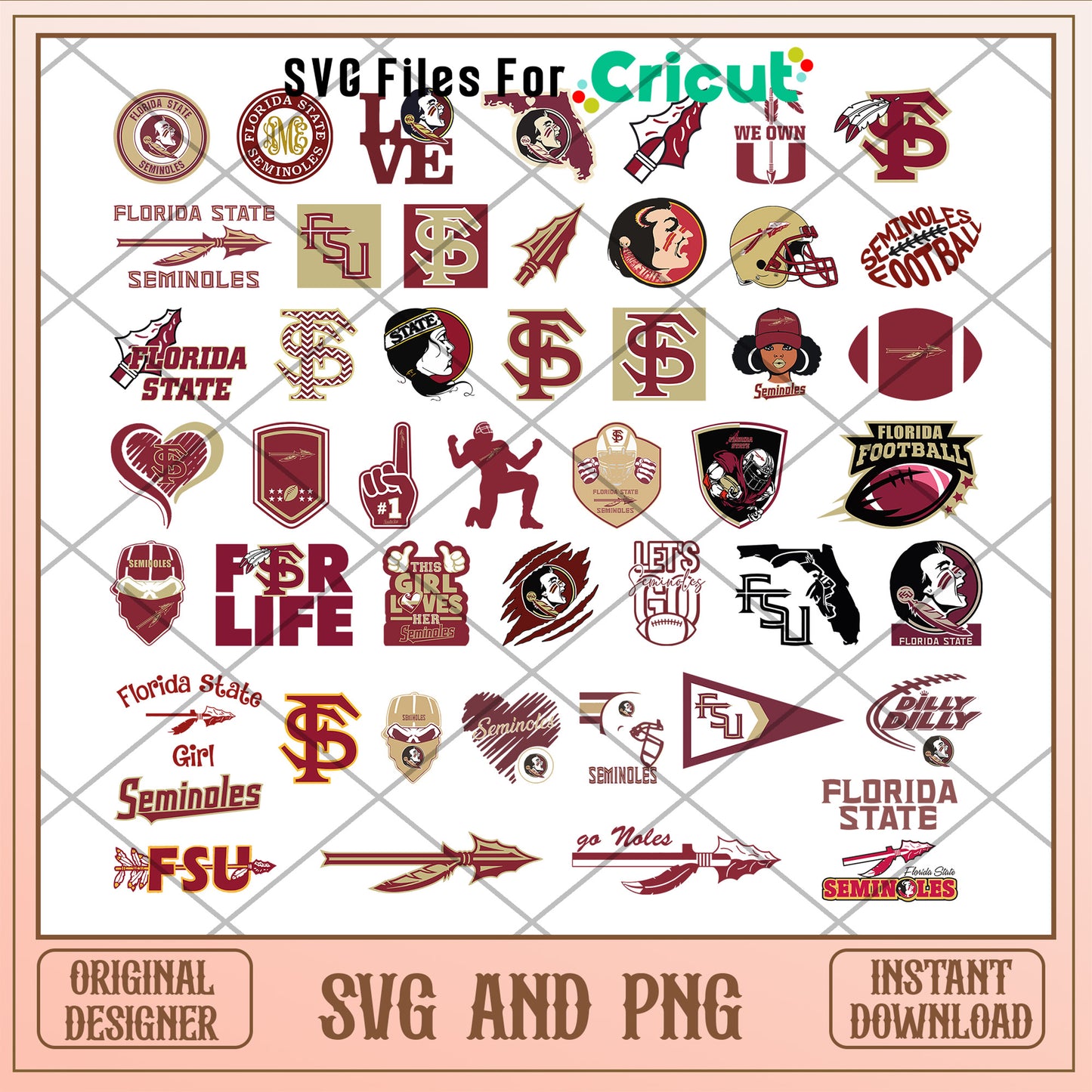 Logo florida state seminoles bundle svg, florida state seminoles svg