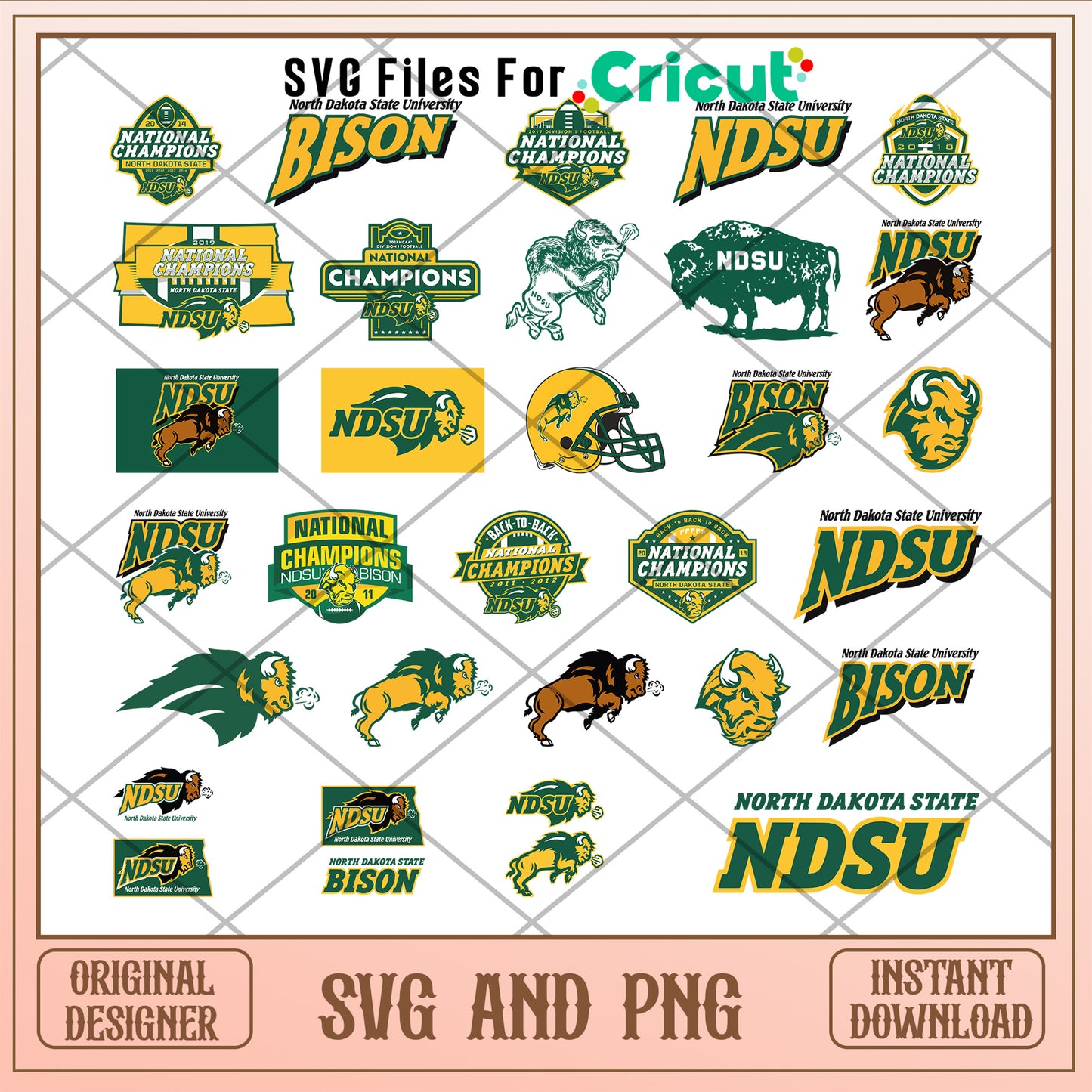 North dakota state logo football bundle svg, north dakota state svg