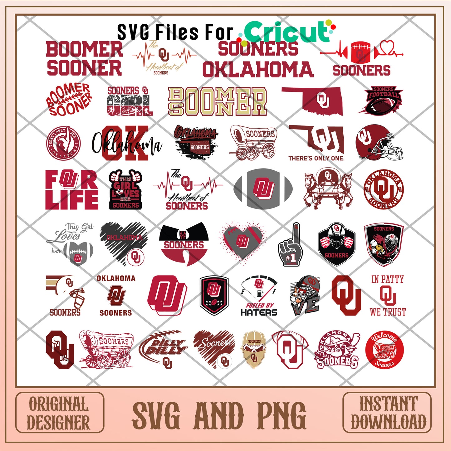 Oklahoma Sooners logo football bundle design svg, oklahoma Sooners svg
