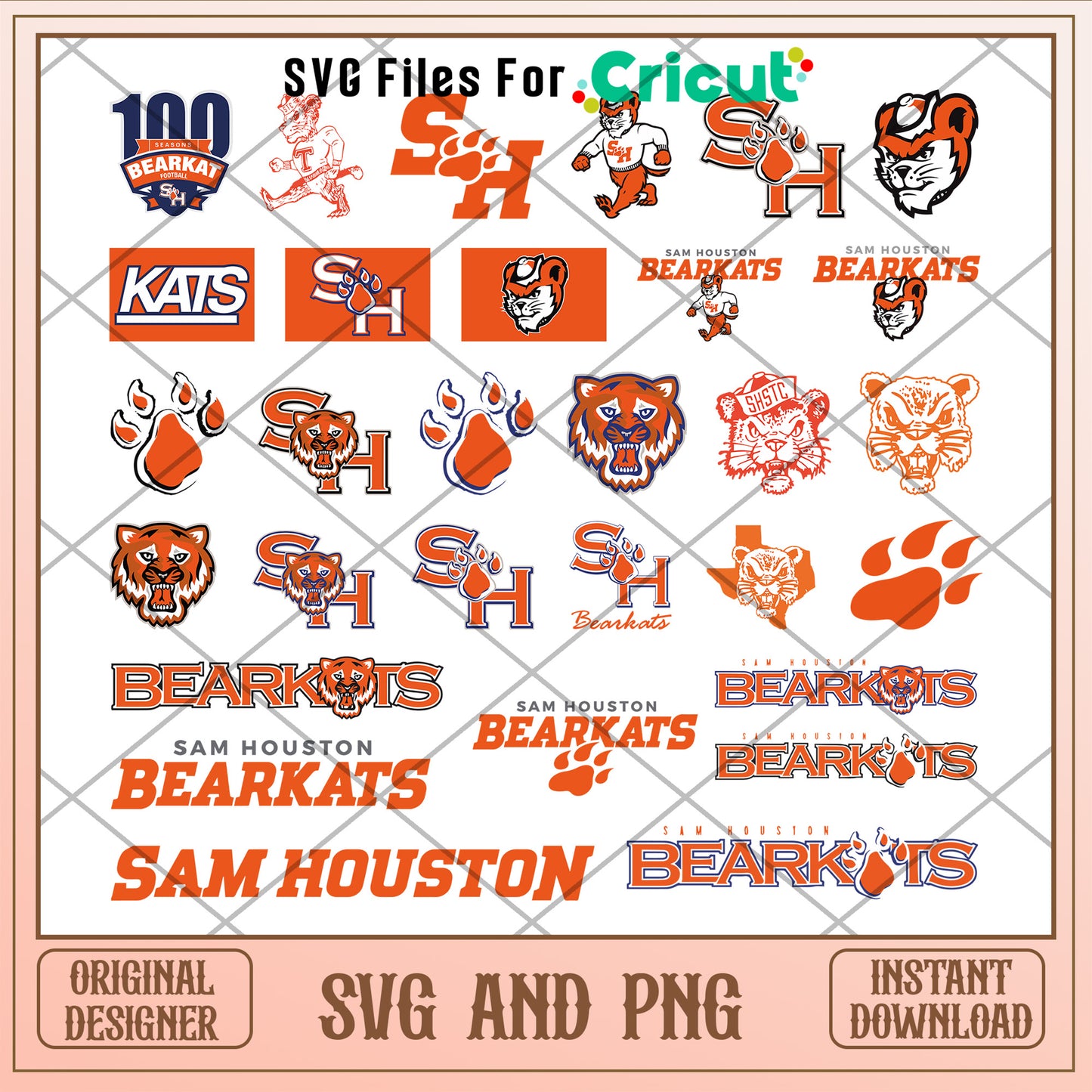 Sam houston bearkats logo bundle design svg, sam houston bearkats svg