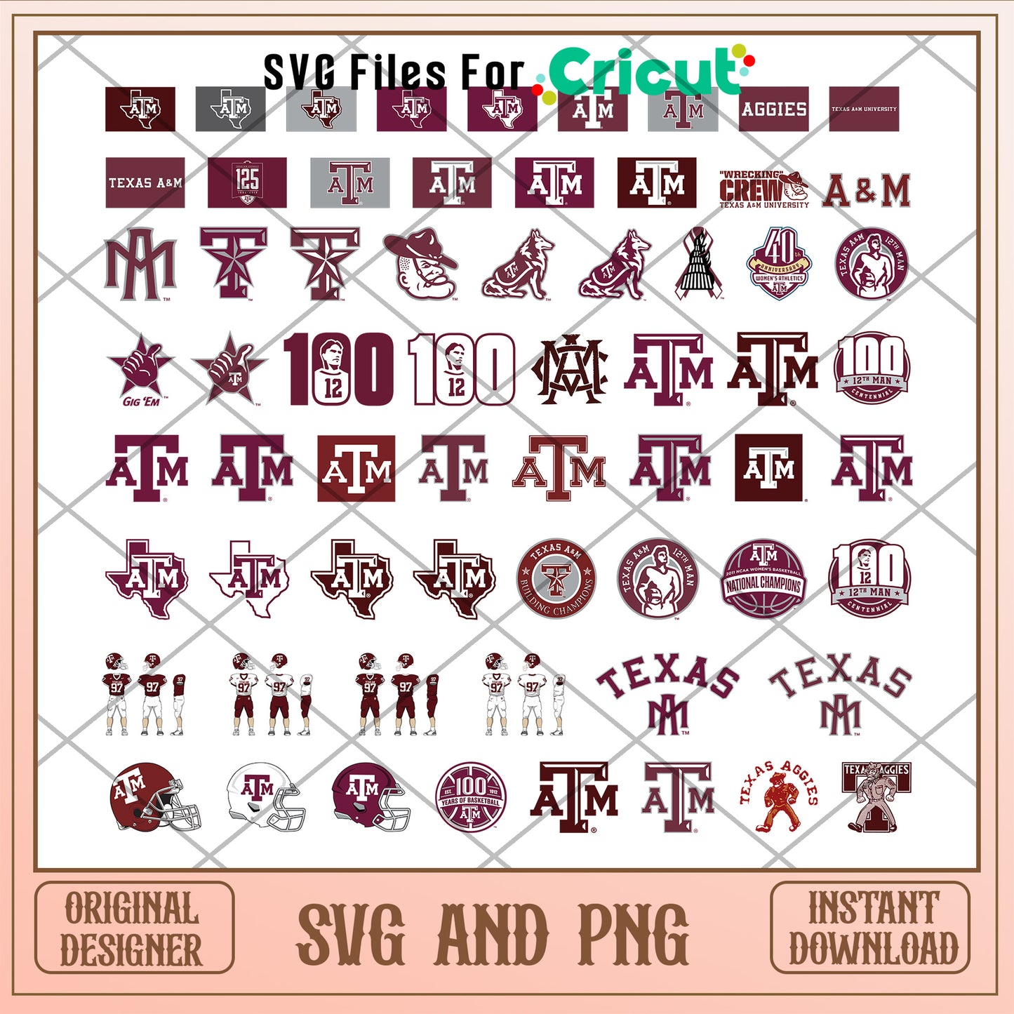 Texas a&m aggies logo nacc bundle svg, texas a&m aggies football svg