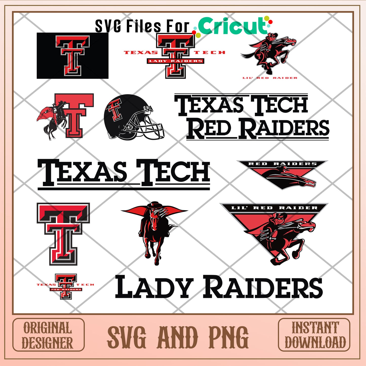 Texas tech logo nacc bundle svg, texas tech football svg