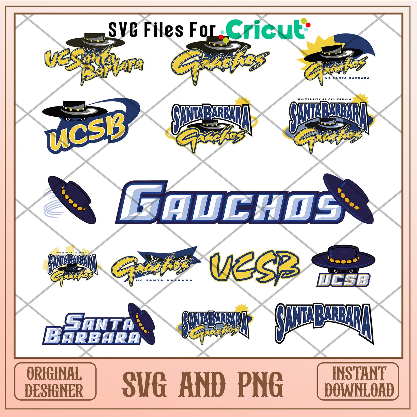 Uc santa barbara gauchos logo bundle svg, uc santa barbara gauchos baseball svg