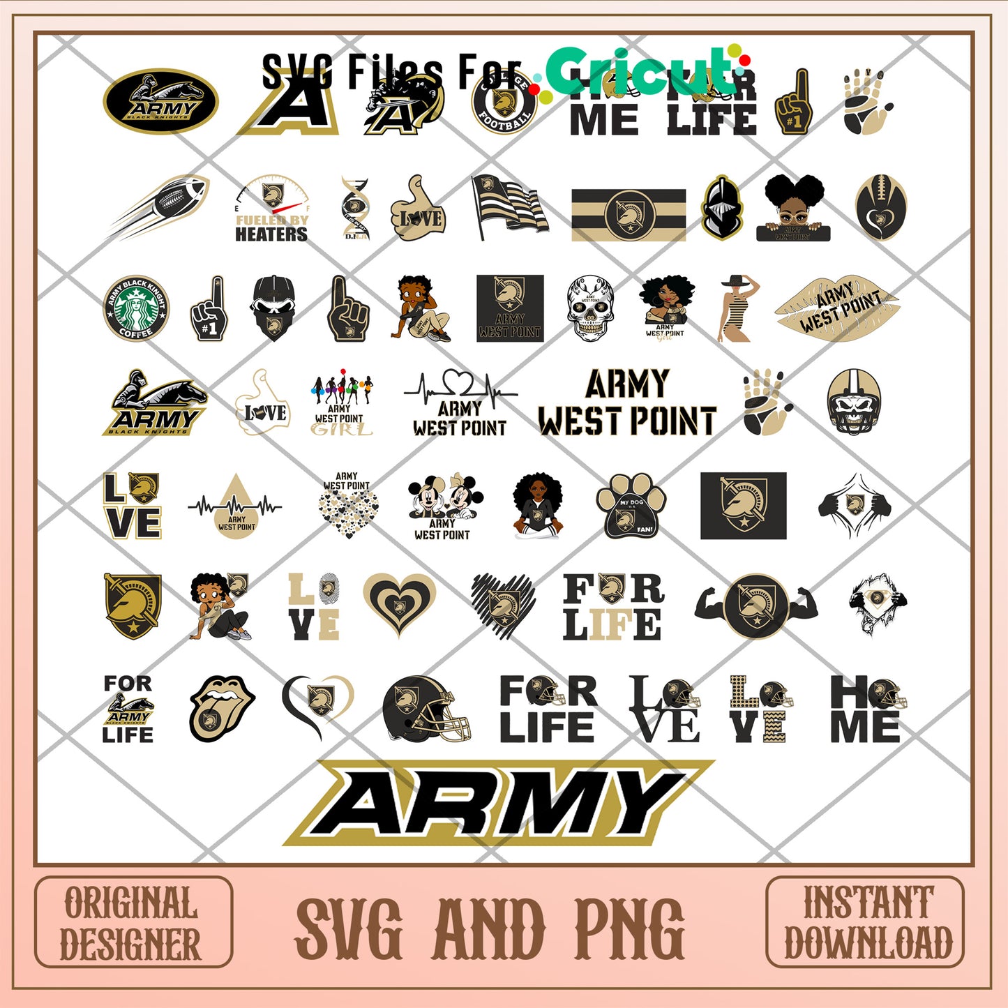 Army black knights logo bundle svg, army black knights football svg