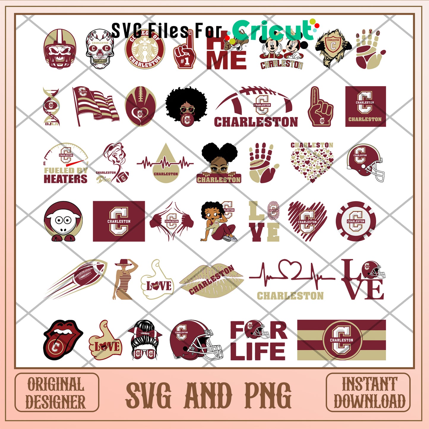 Charleston cougars logo bundle svg, charleston cougars baseball svg