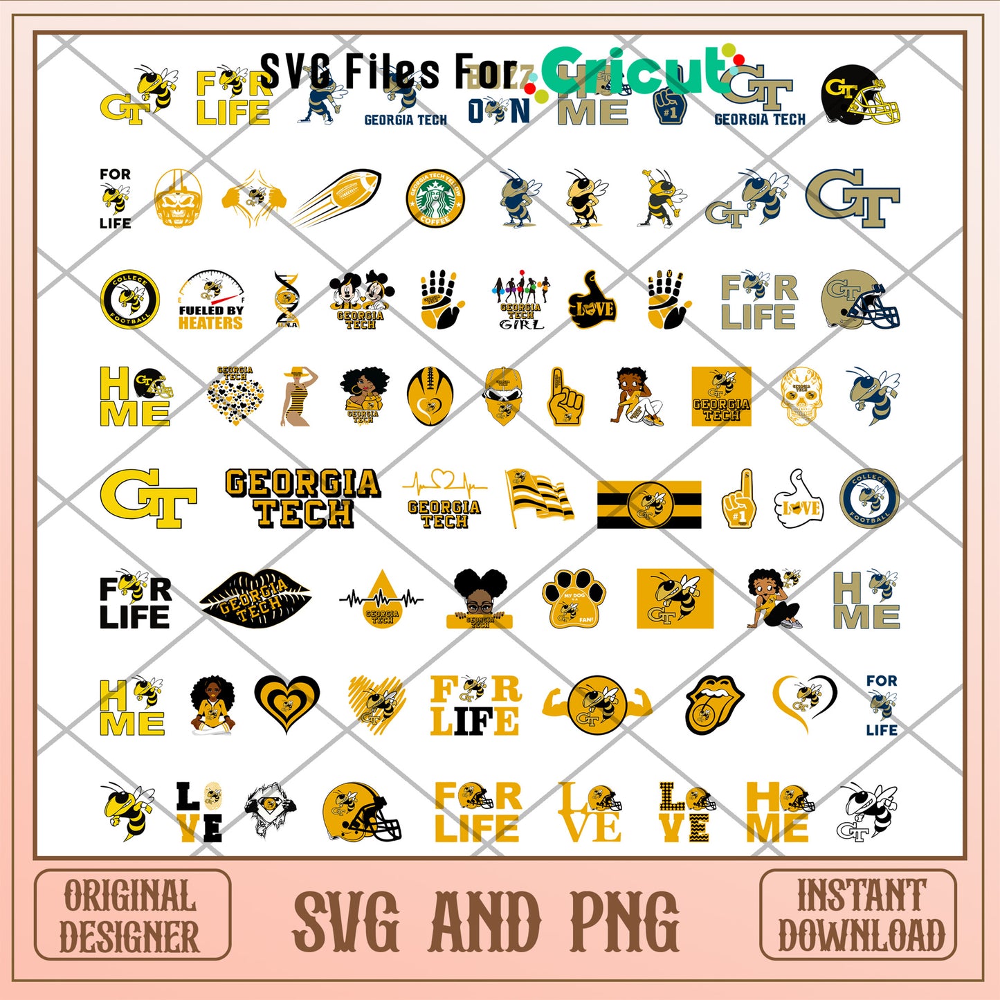 Georgia tech logo ncaa bundle svg, georgia tech football svg